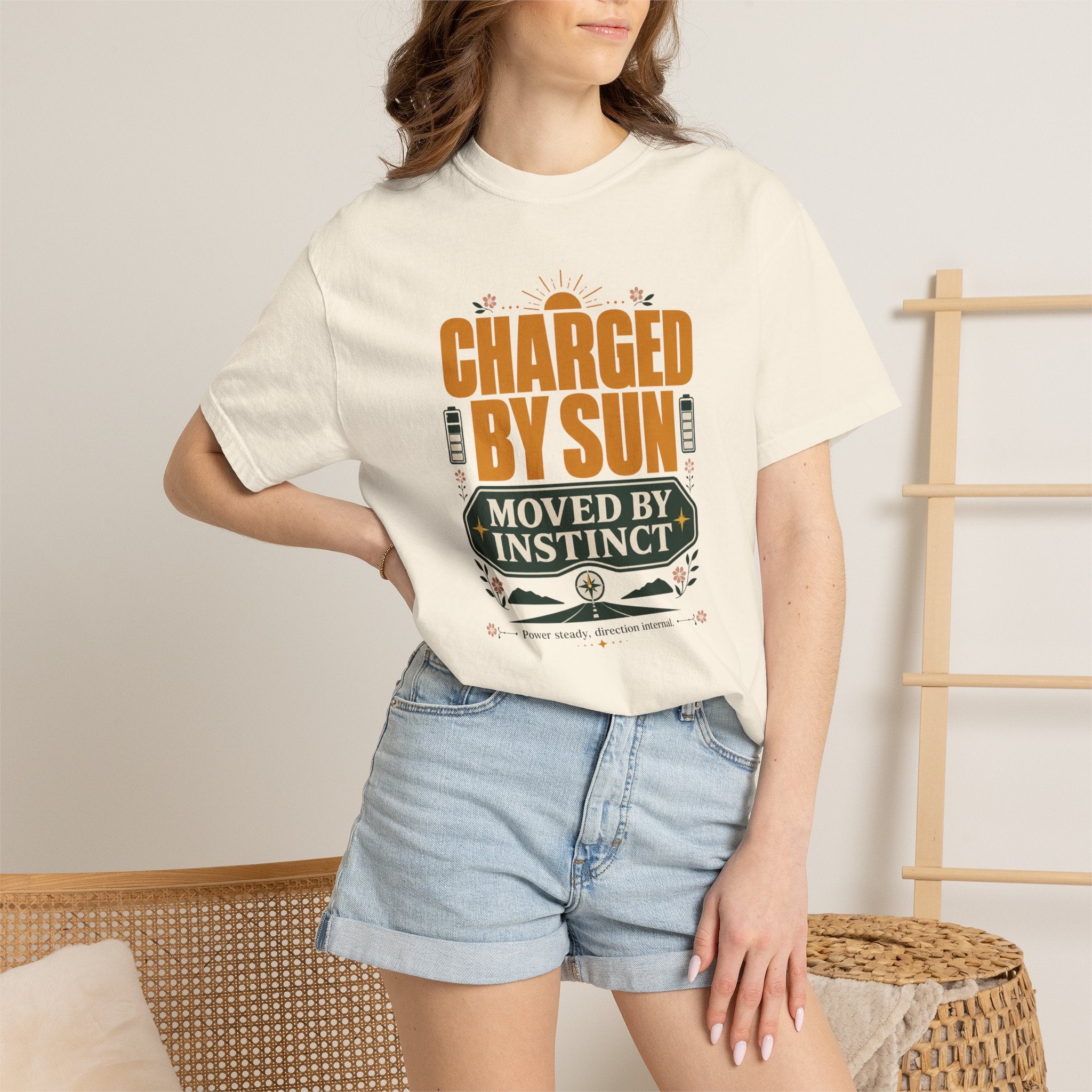 Charged By Sun Moved By Instinct - T-Shirt
