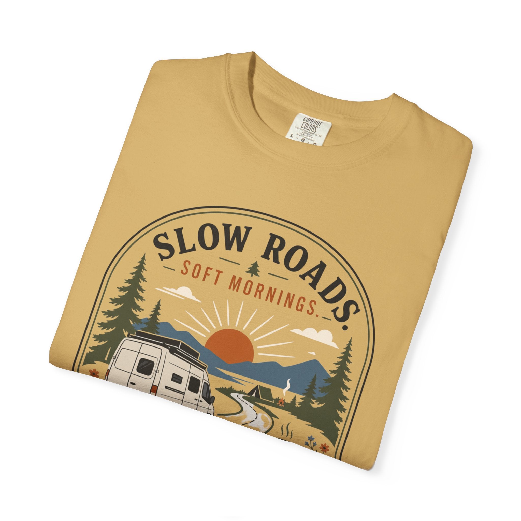 Slow Roads Soft Mornings - T-Shirt