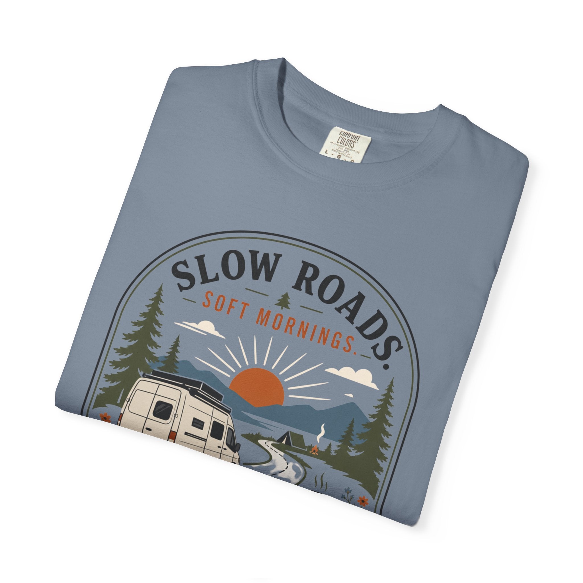 Slow Roads Soft Mornings - T-Shirt