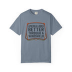 America Looks Better Through A Windshield - T-Shirt