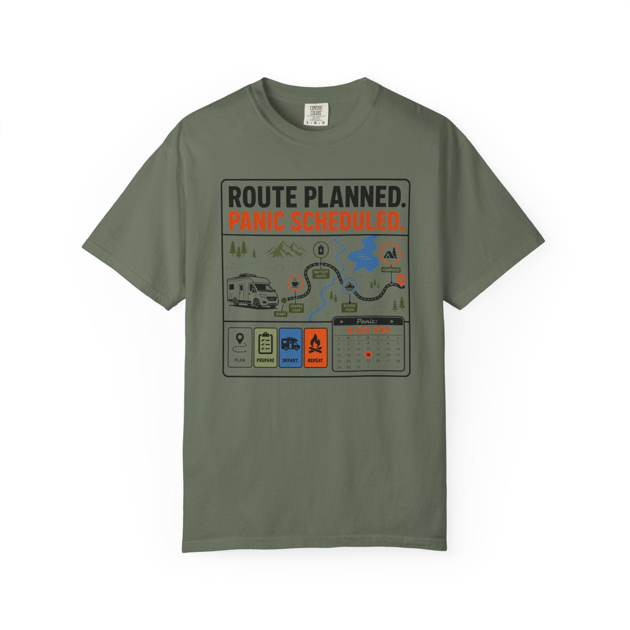 Route Planned Panic Scheduled - T-Shirt