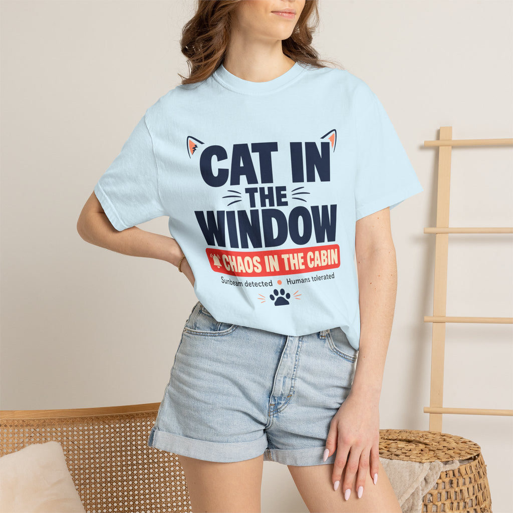 Cat In The Window Chaos In The Cabin - T-Shirt