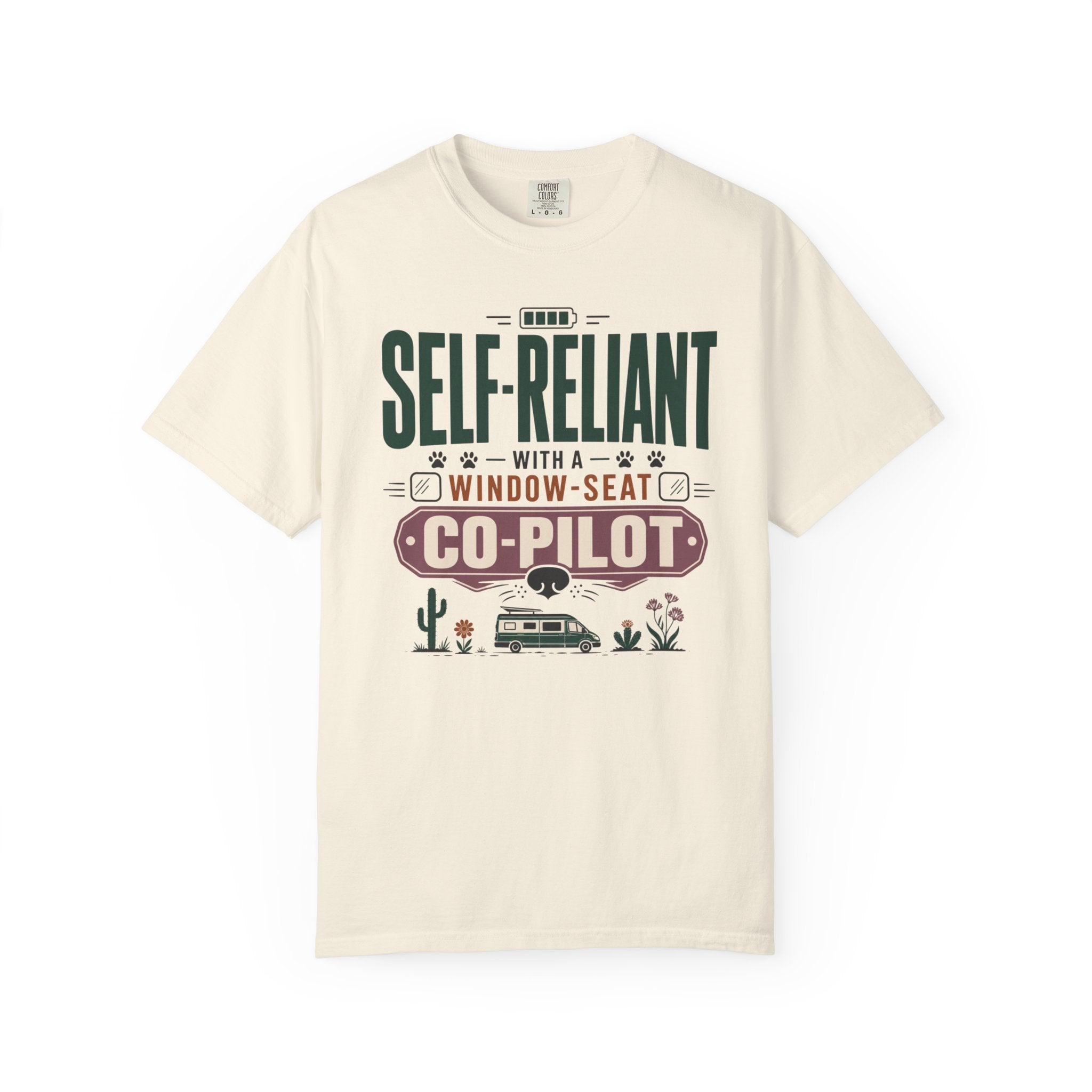 Self Reliant With A Window Seat Co Pilot - T-Shirt