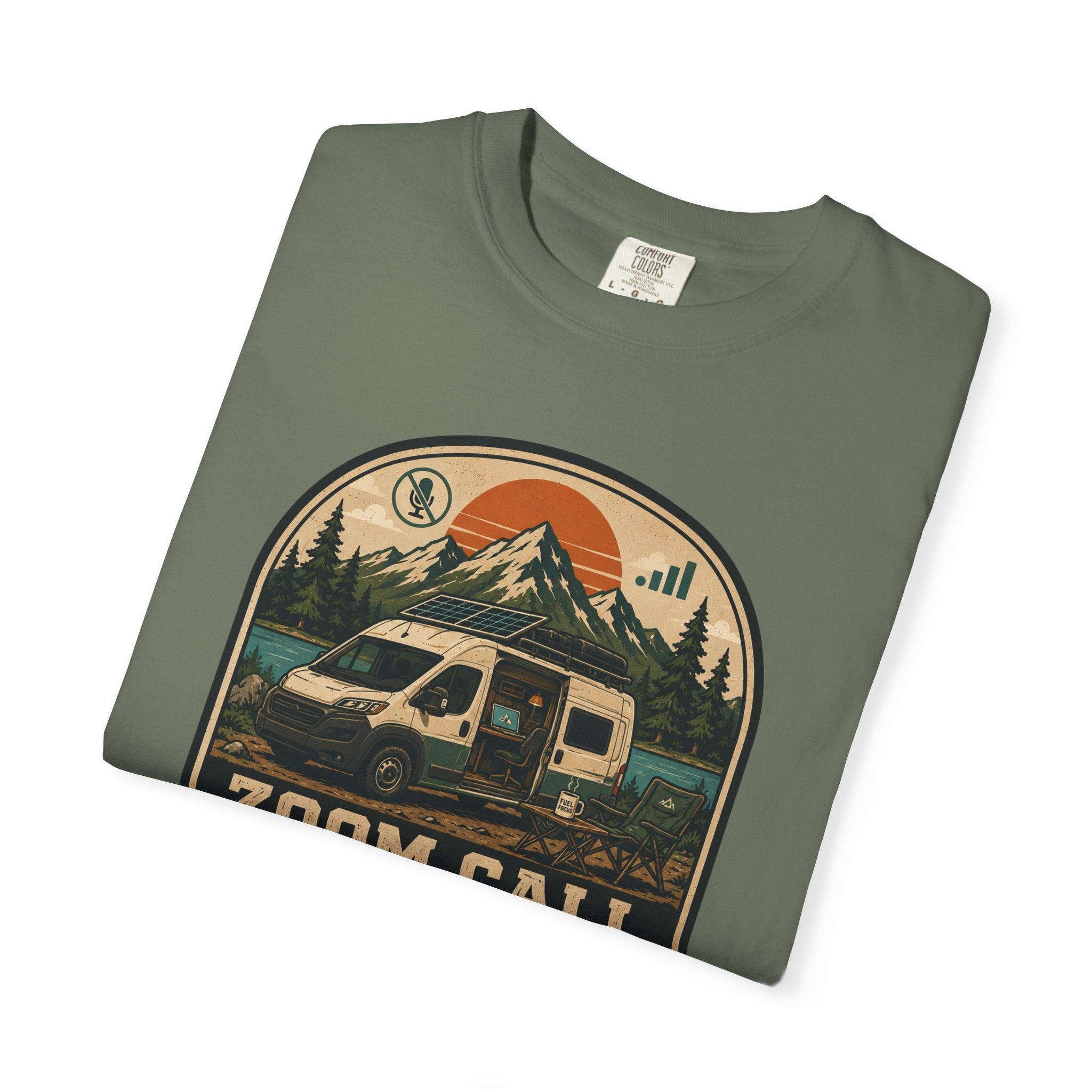 Zoom Call In The Front Mountains In The Back - T-Shirt