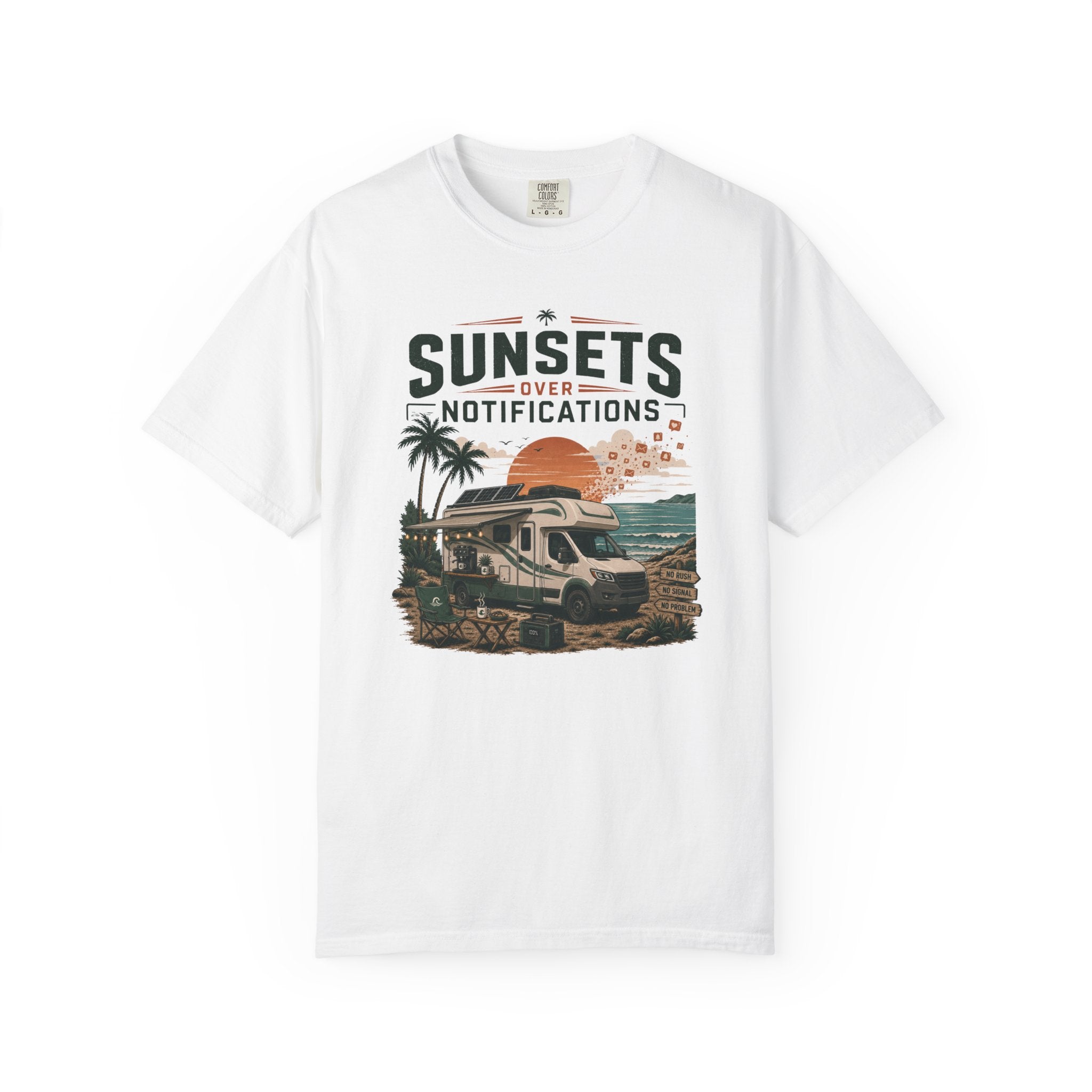 Sunsets Over Notifications - T-Shirt