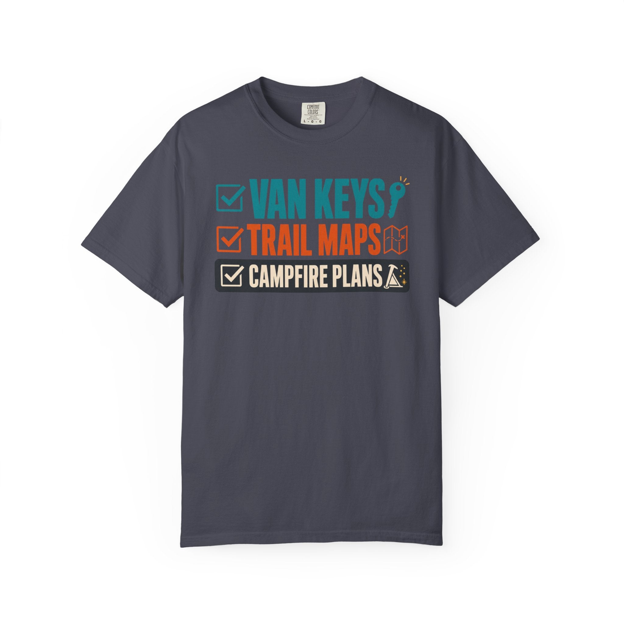 Van Keys Trail Maps Campfire Plans - T-Shirt