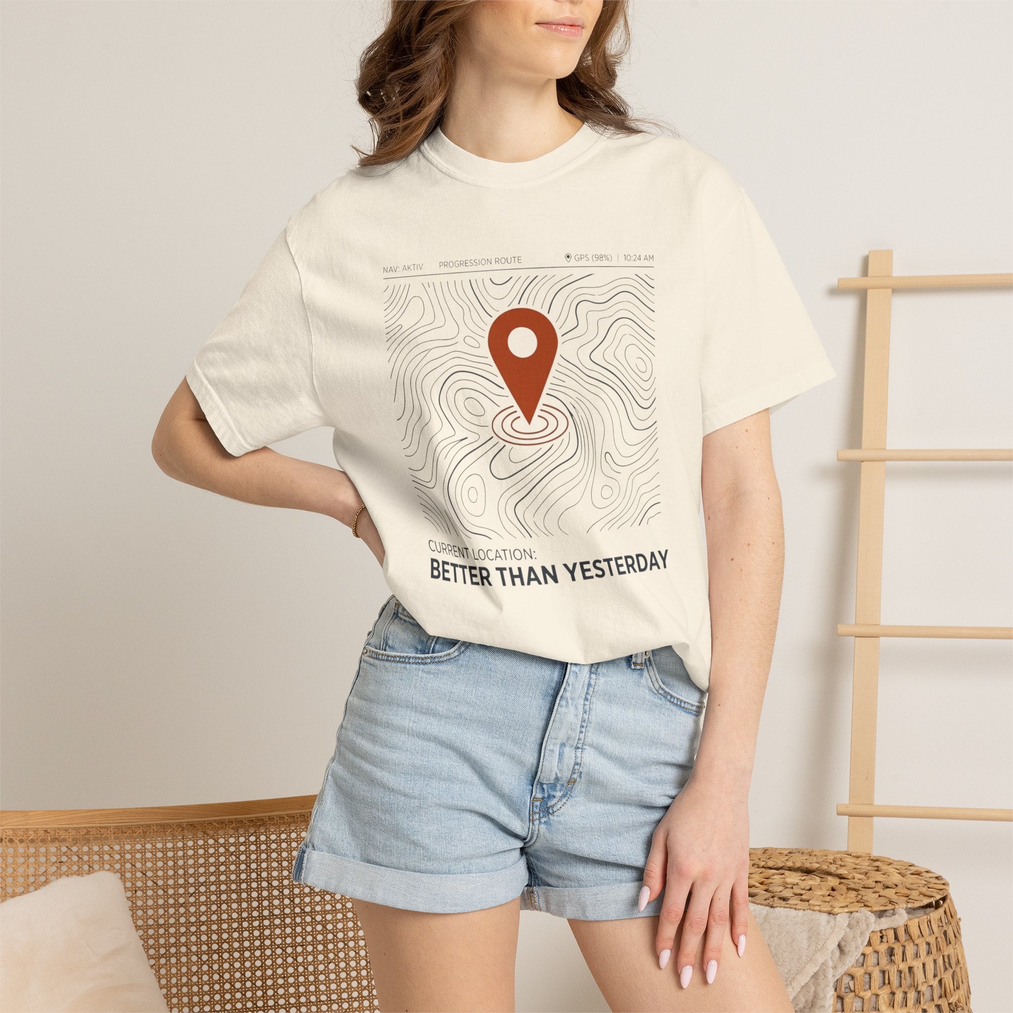 Current Location Better Than Yesterday - T-Shirt