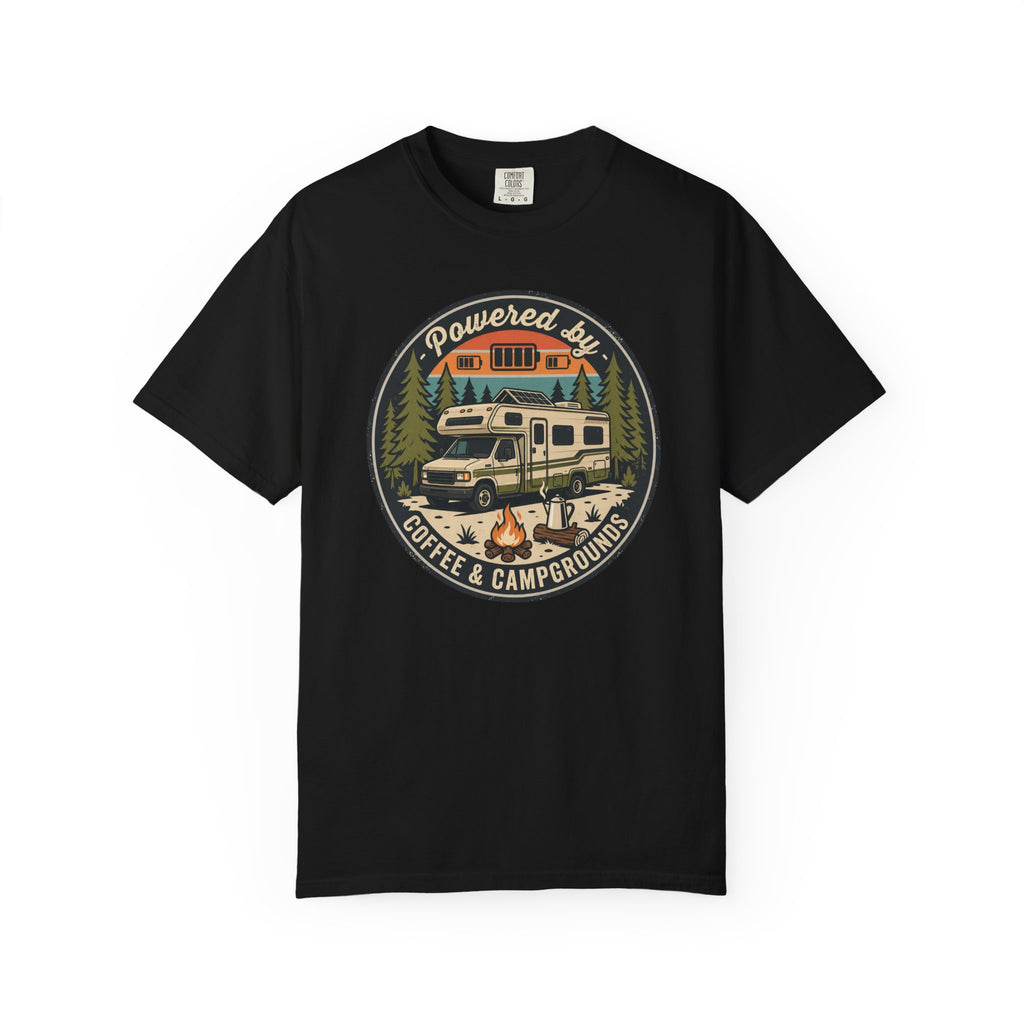 Powered By Coffee and Campgrounds - T-Shirt