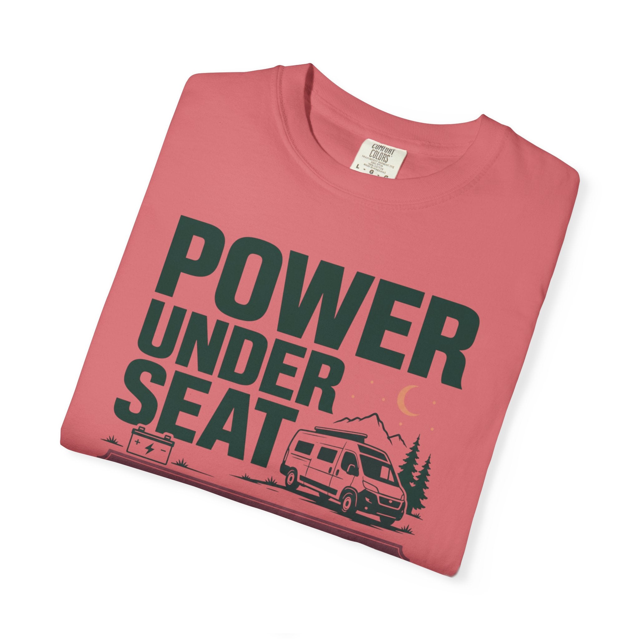 Power Under Seat Dog In Window - T-Shirt