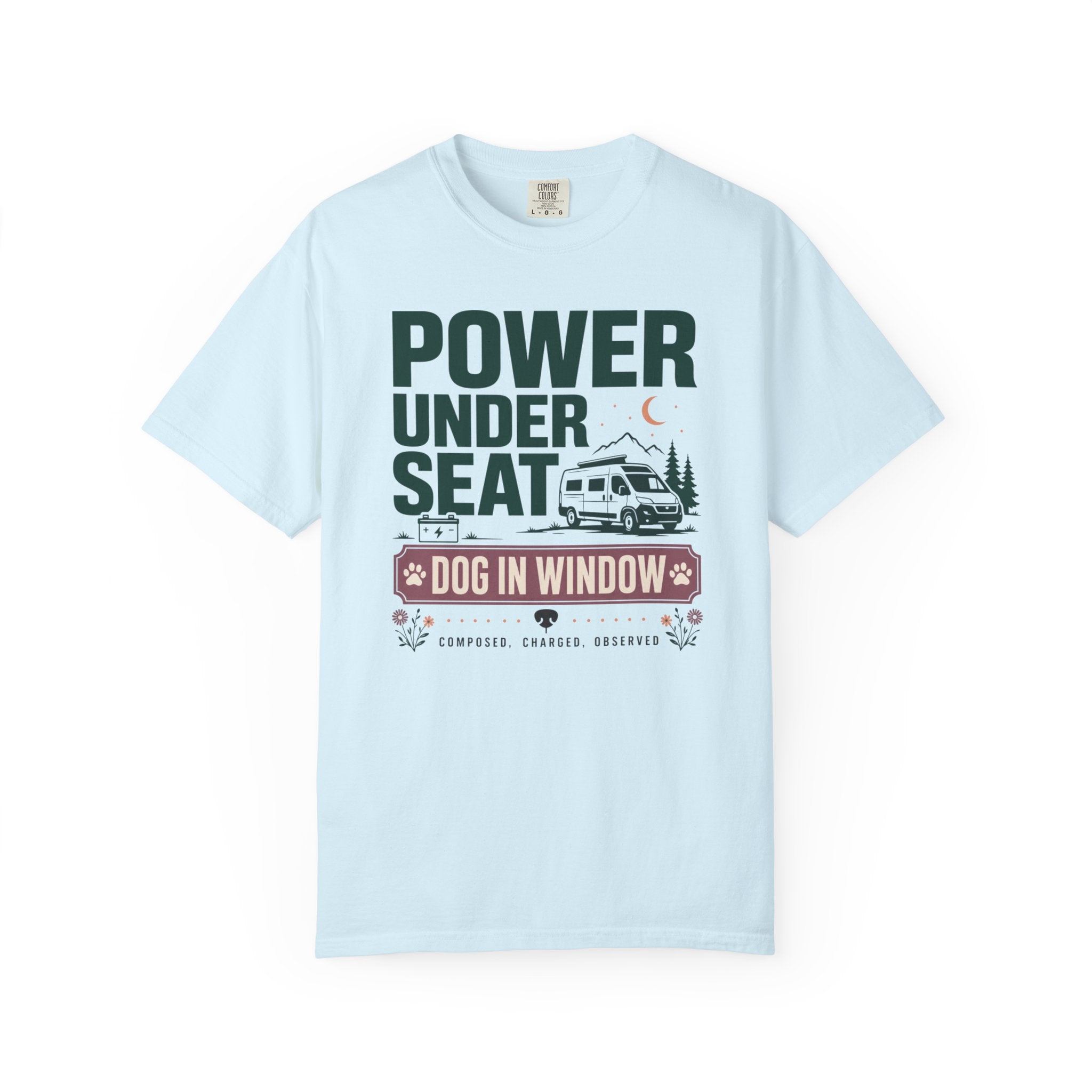 Power Under Seat Dog In Window - T-Shirt