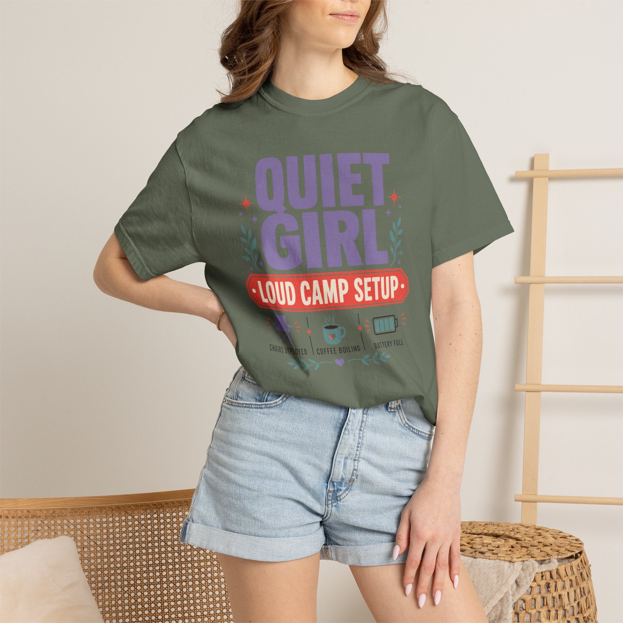 Quiet Girl Loud Camp Setup - T-Shirt