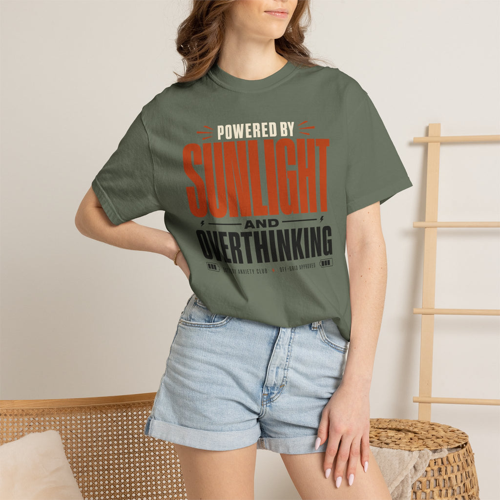 Powered By Sunlight And Overthinking - T-Shirt