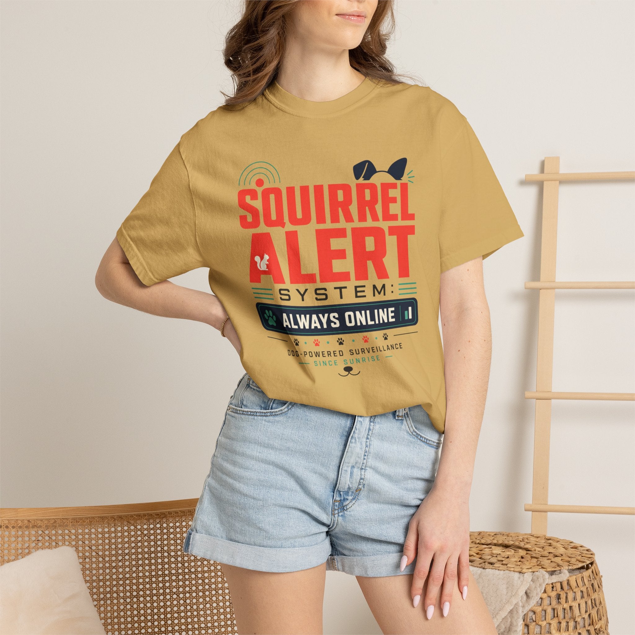 Squirrel Alert System Always Online - T-Shirt