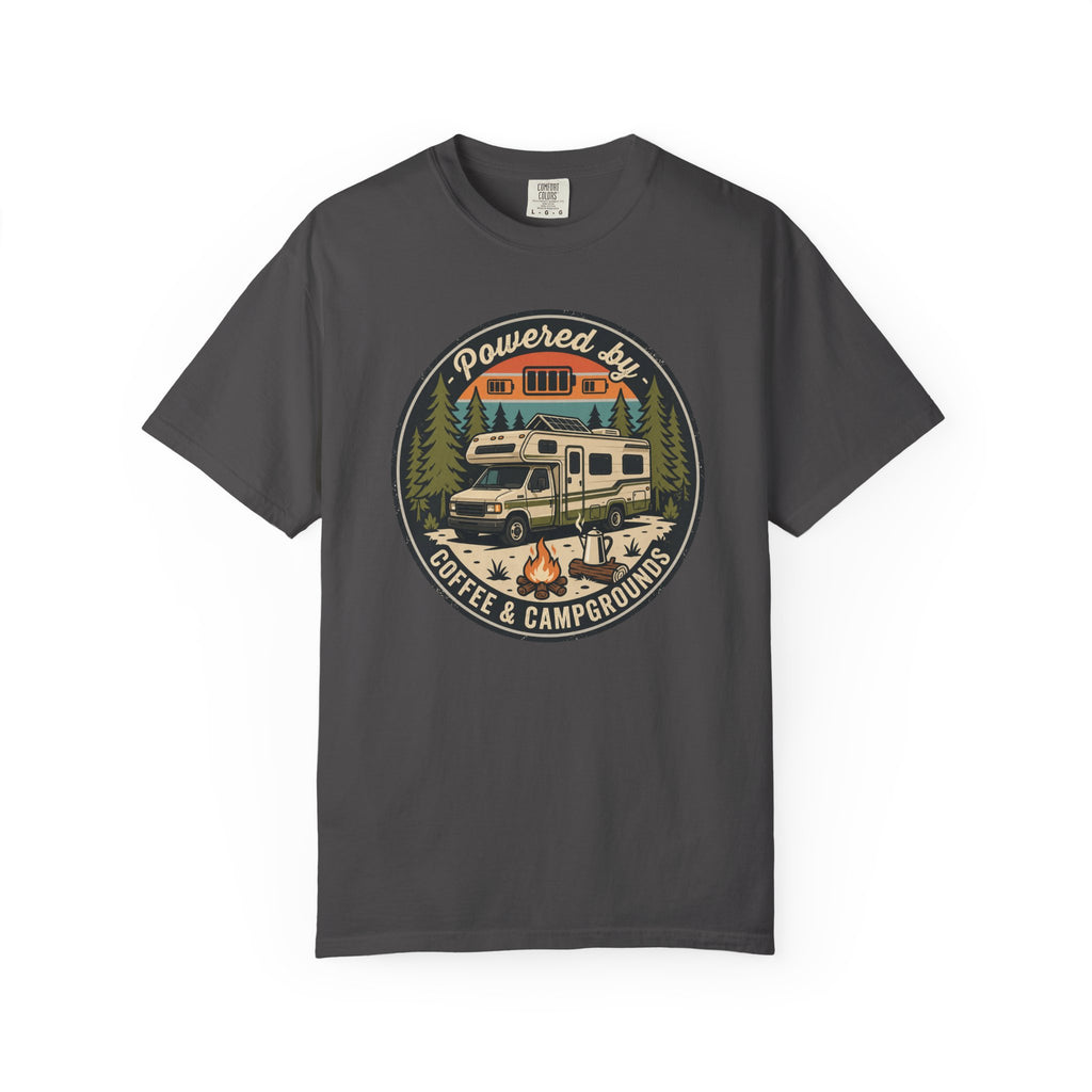 Powered By Coffee and Campgrounds - T-Shirt