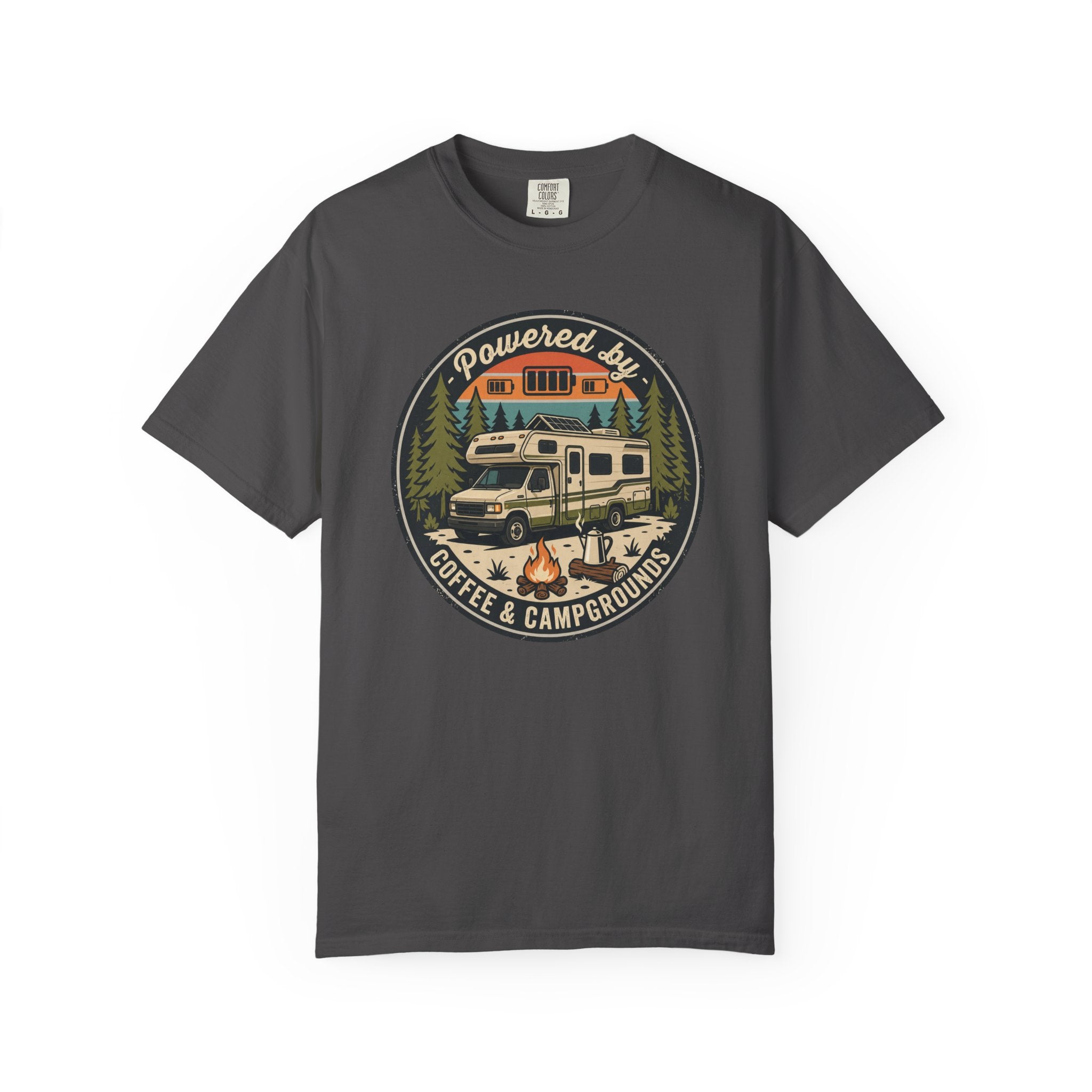 Powered By Coffee and Campgrounds - T-Shirt