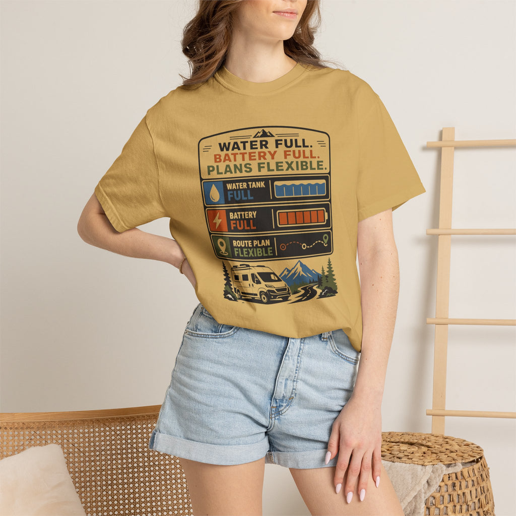 Water Full Battery Full Plans Flexible - T-Shirt