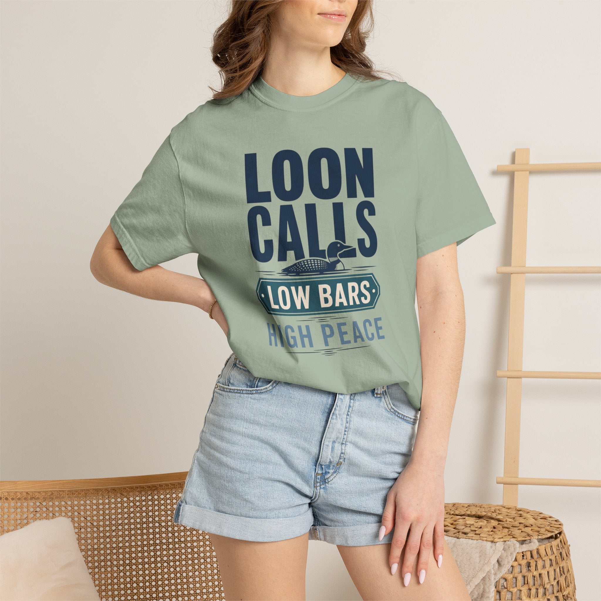 Loon Calls Low Bars High Peace - T-Shirt