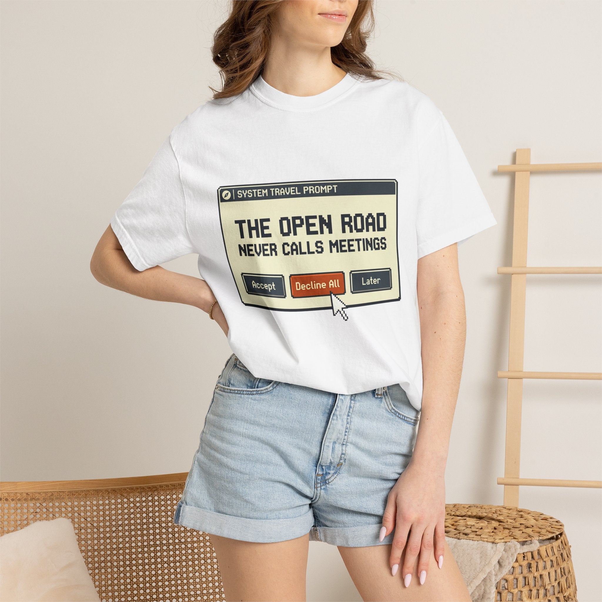 The Open Road Never Calls Meetings - T-Shirt