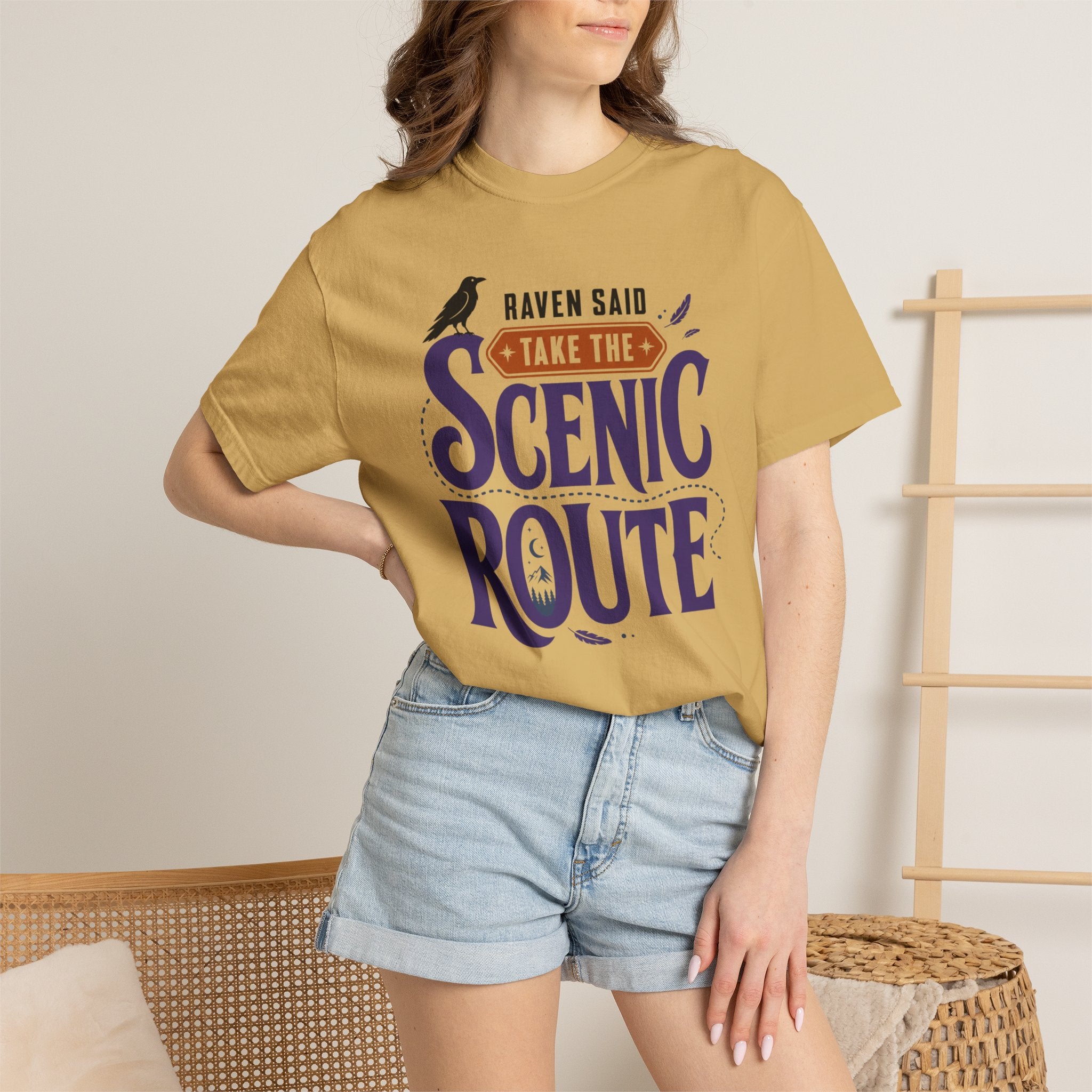 Raven Said Take The Scenic Route - T-Shirt