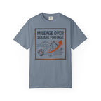 Mileage Over Square Footage - T-Shirt
