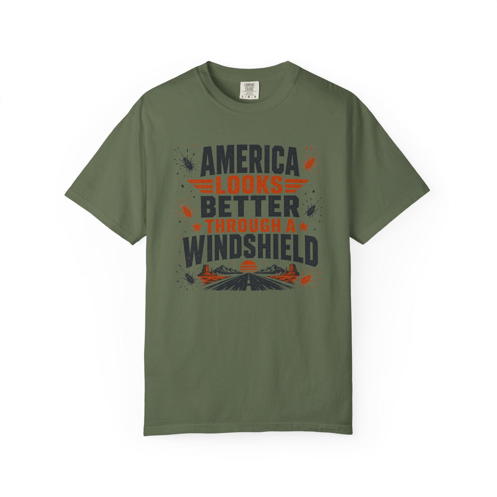 America Looks Better Through A Windshield - T-Shirt