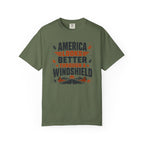 America Looks Better Through A Windshield - T-Shirt