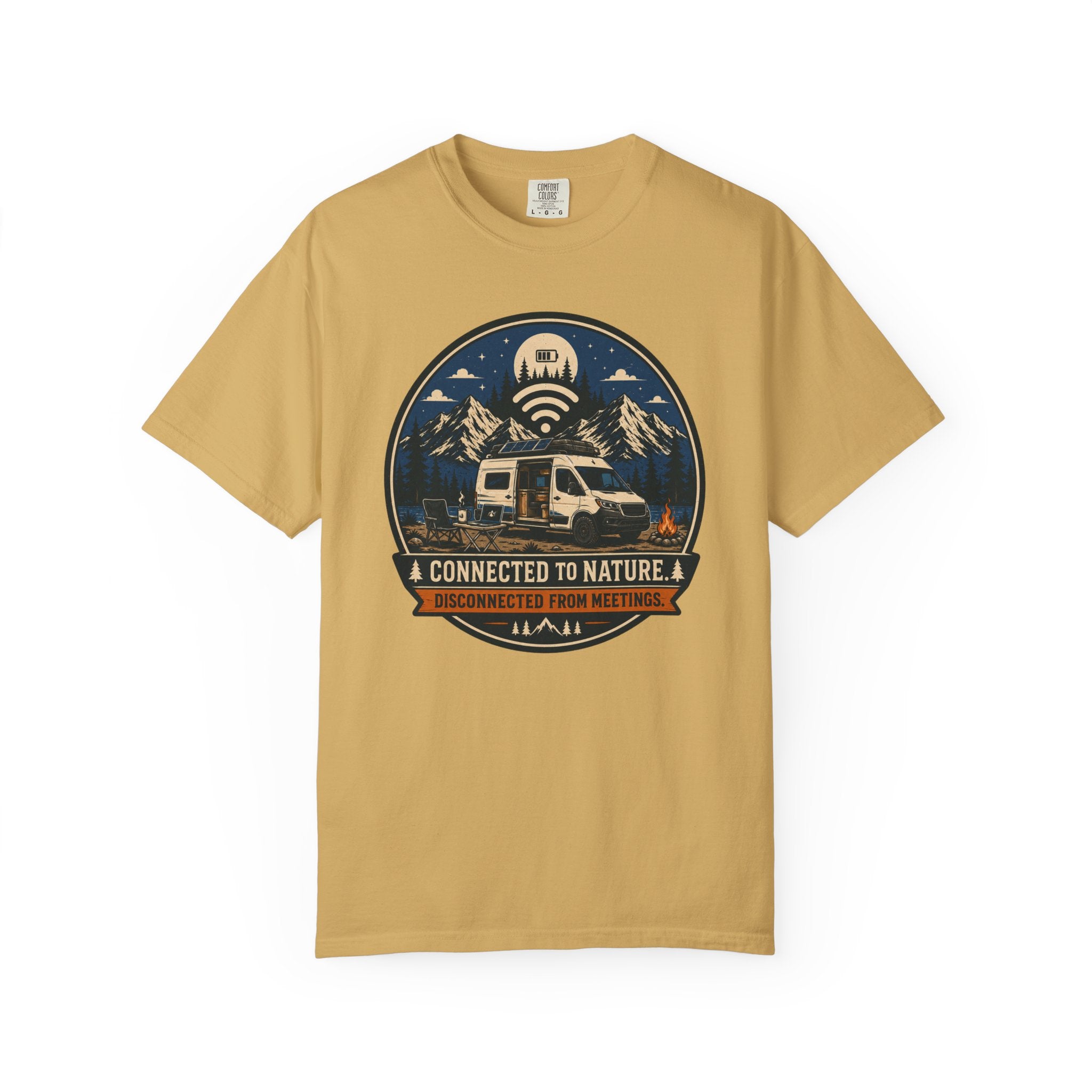 Connected To Nature Disconnected From Meetings - T-Shirt
