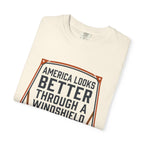 America Looks Better Through A Windshield - T-Shirt