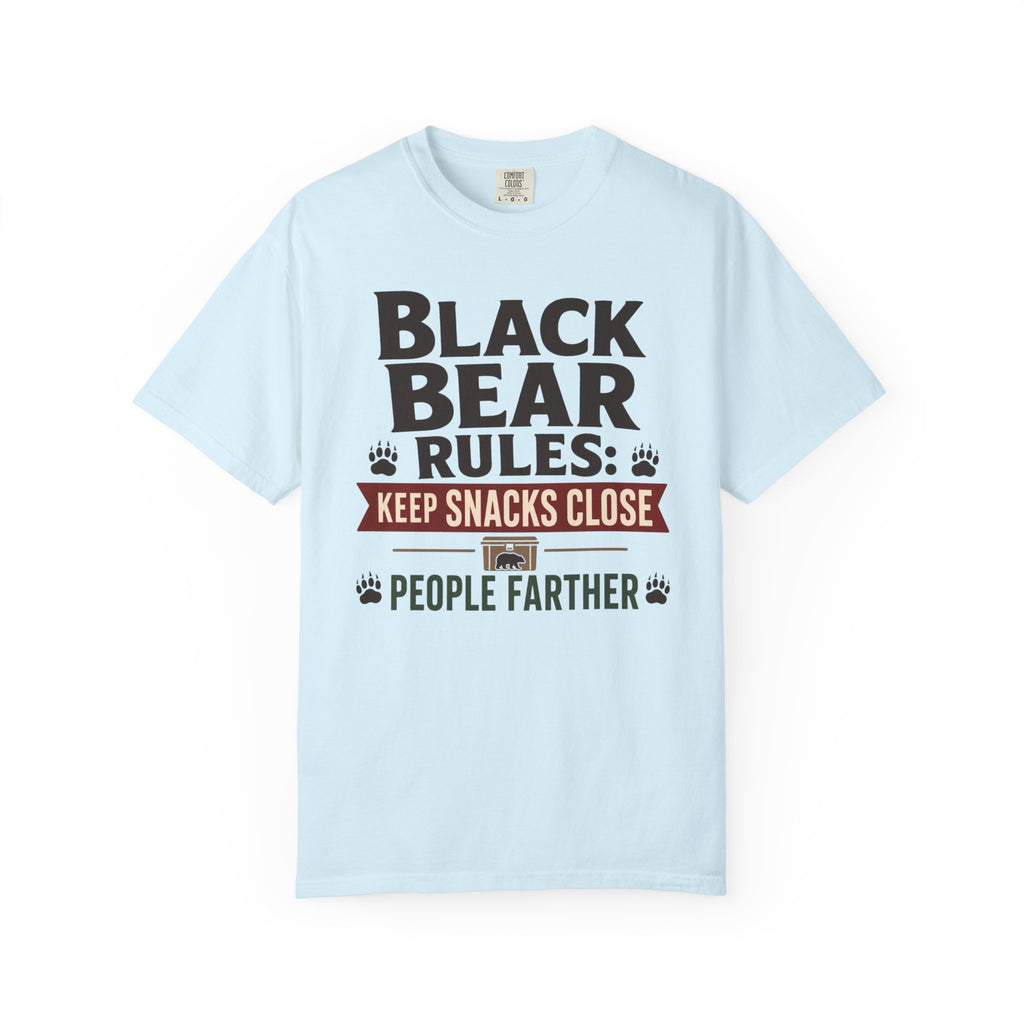Black Bear Rules Keep Snacks Close People Farther - T-Shirt