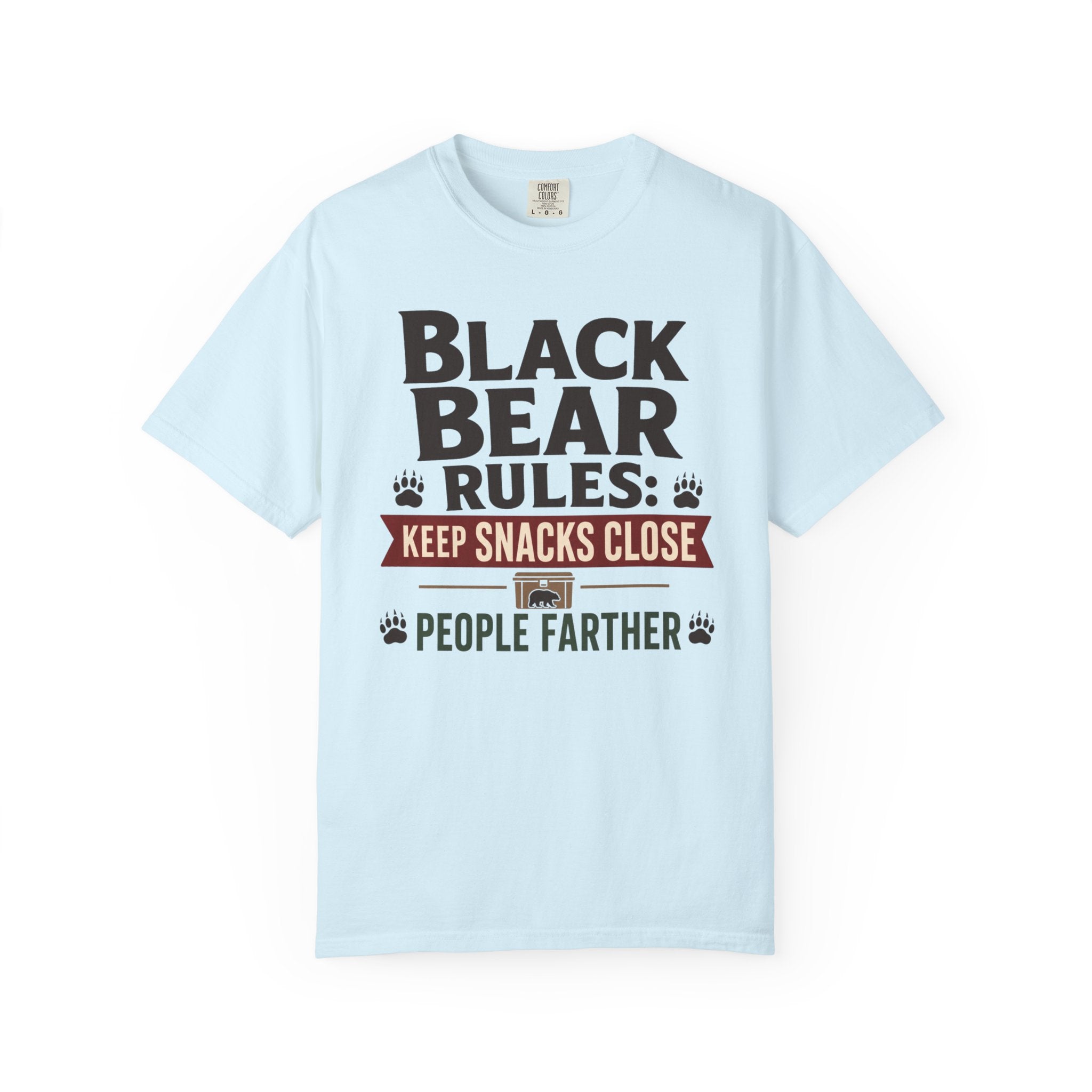 Black Bear Rules Keep Snacks Close People Farther - T-Shirt