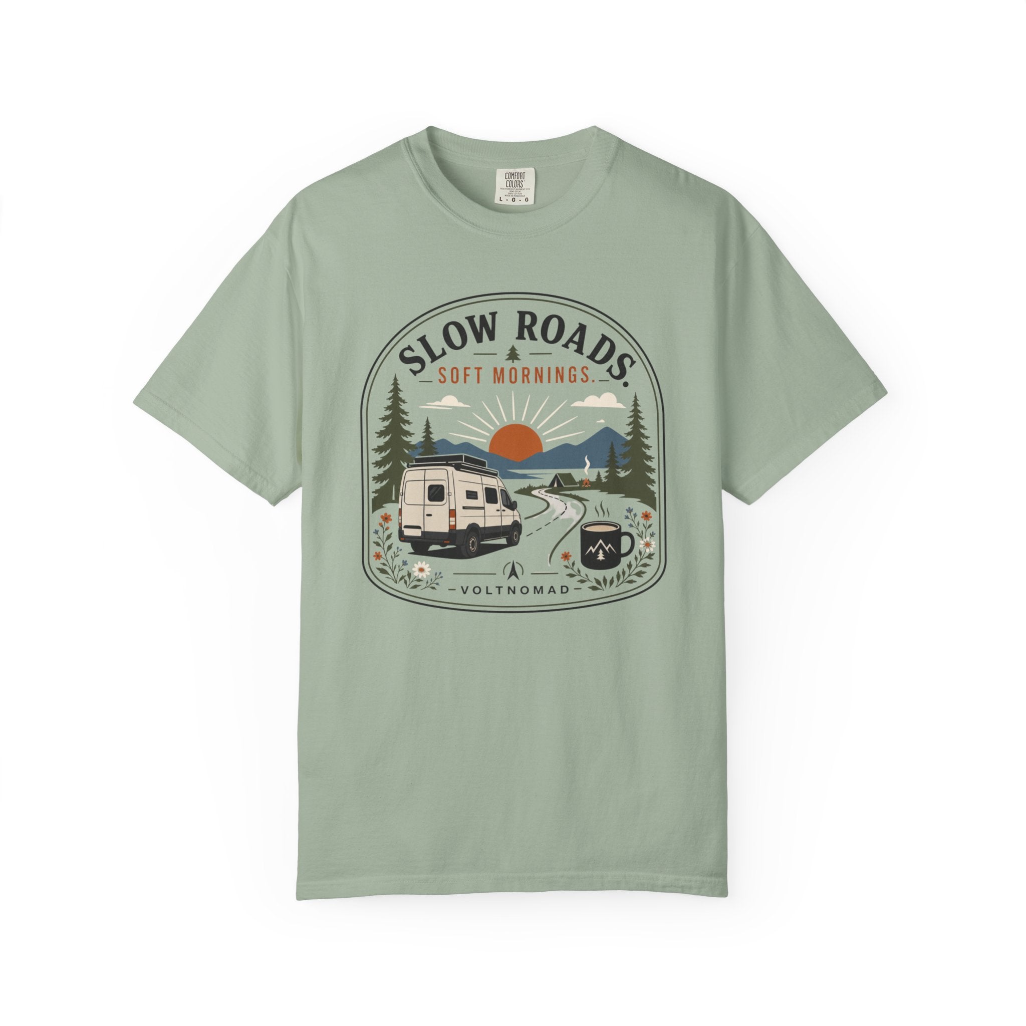 Slow Roads Soft Mornings - T-Shirt