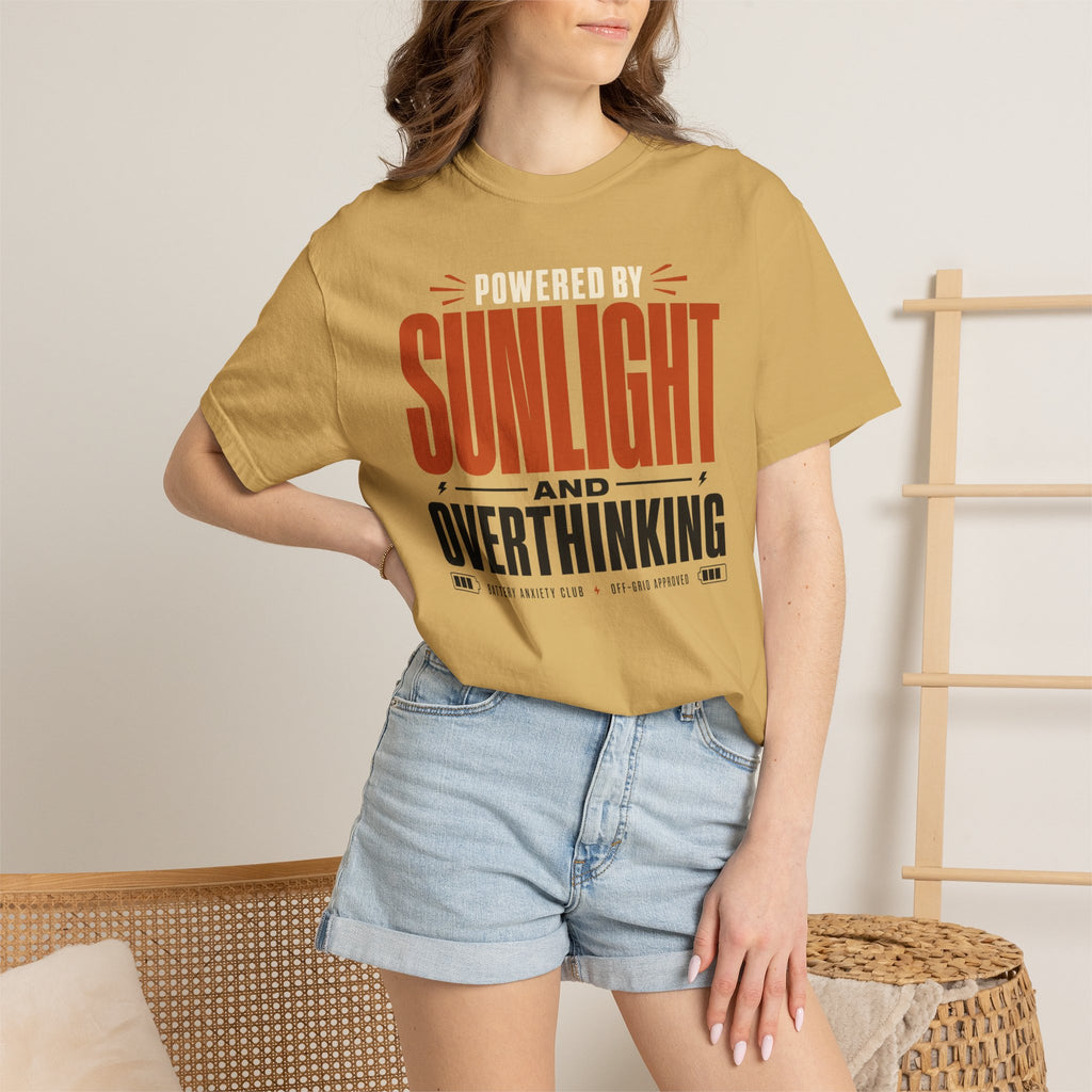 Powered By Sunlight And Overthinking - T-Shirt