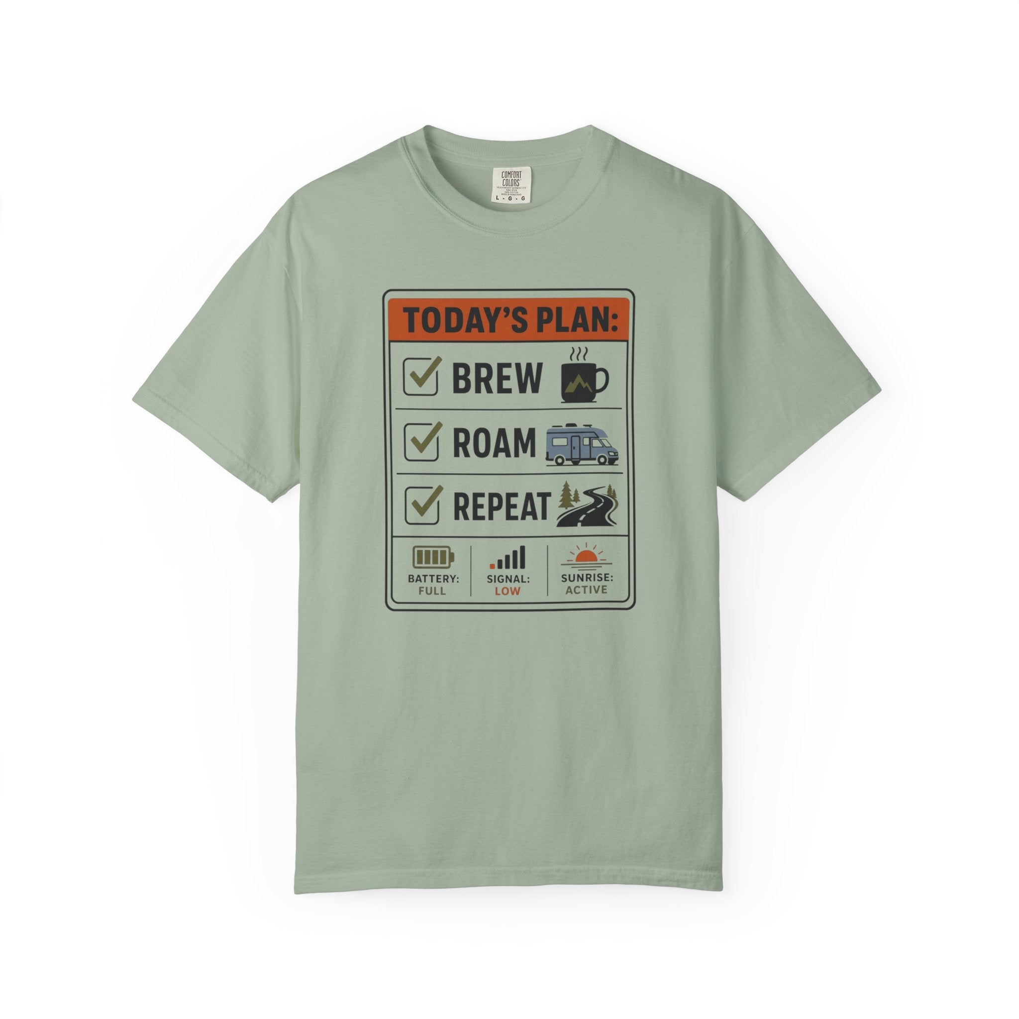 Today S Plan Brew Roam Repeat - T-Shirt