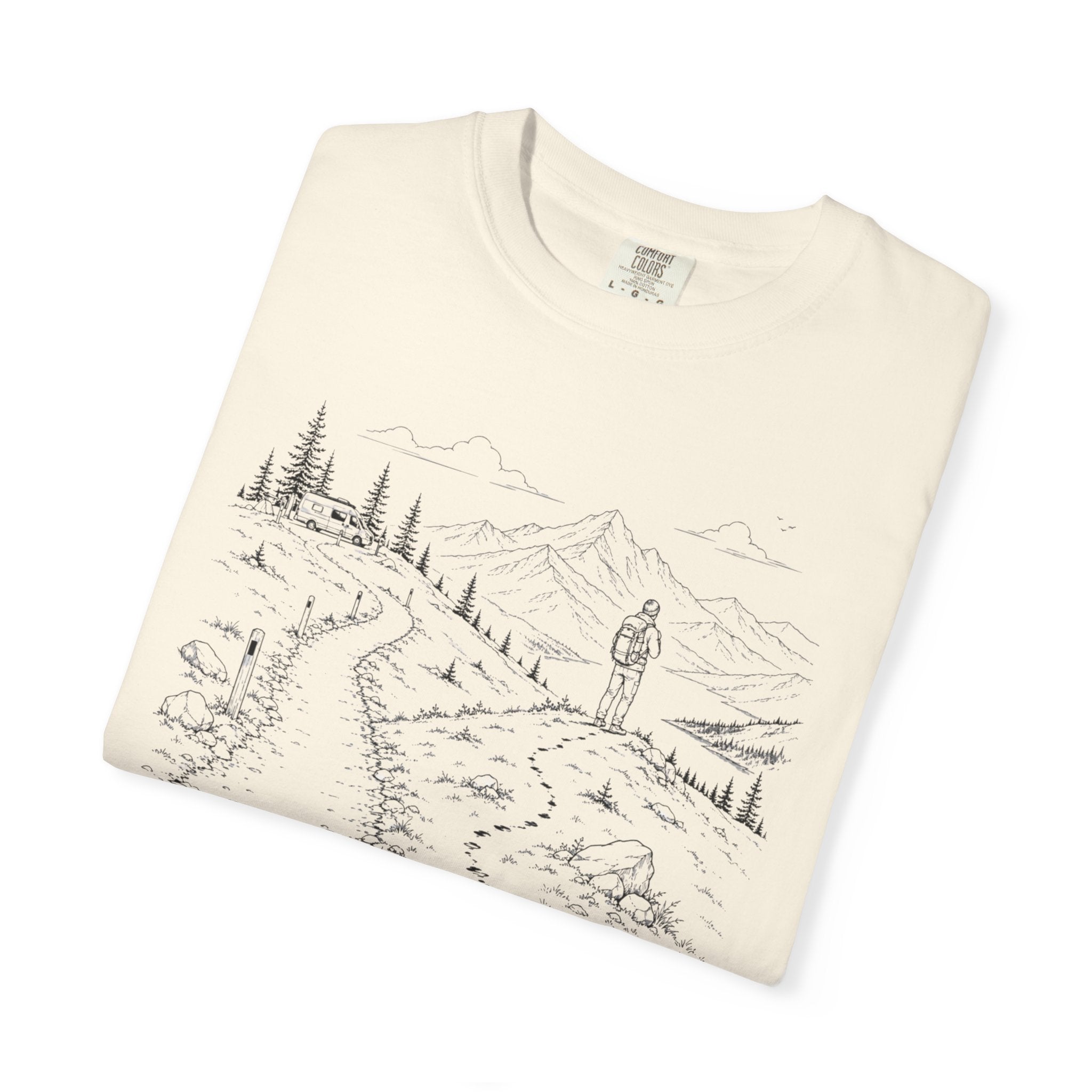 Van Parked Curiosity Kept Climbing - T-Shirt