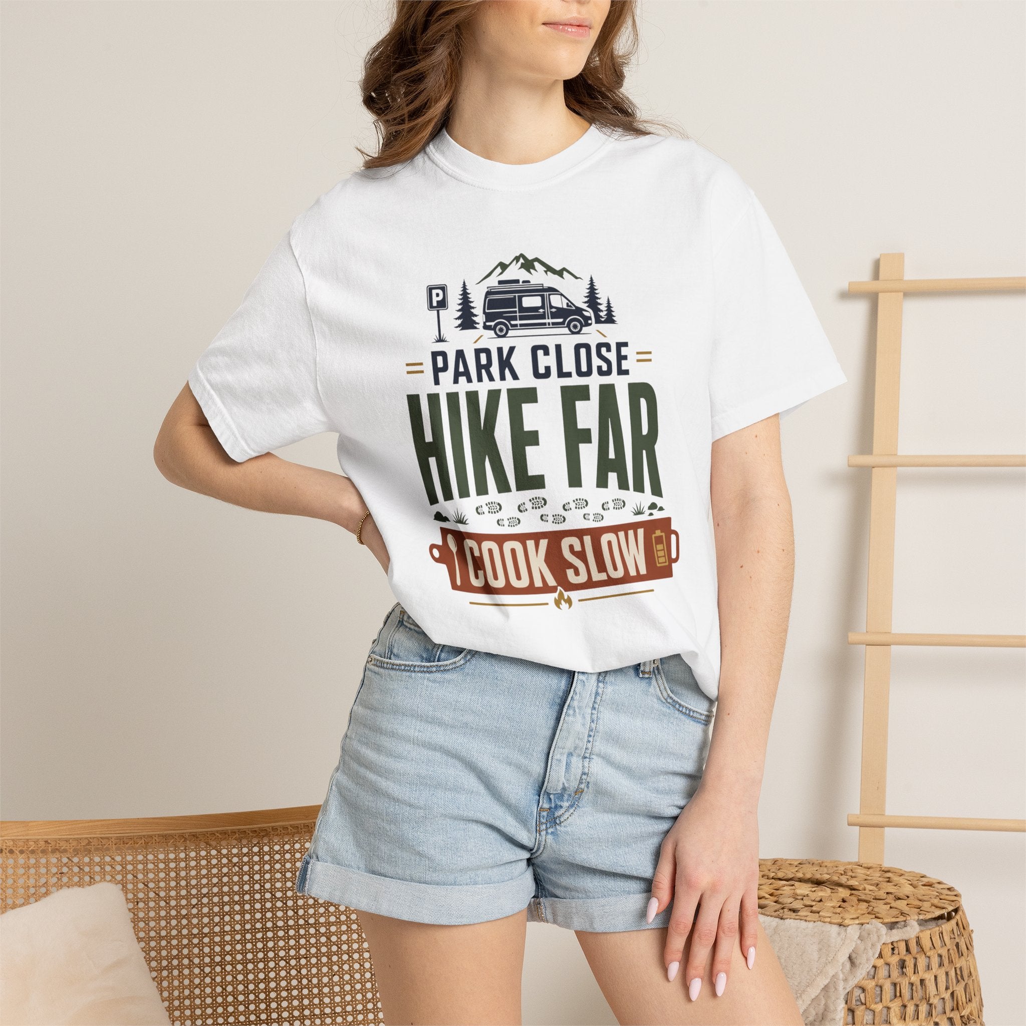 Park Close Hike Far Cook Slow - T-Shirt