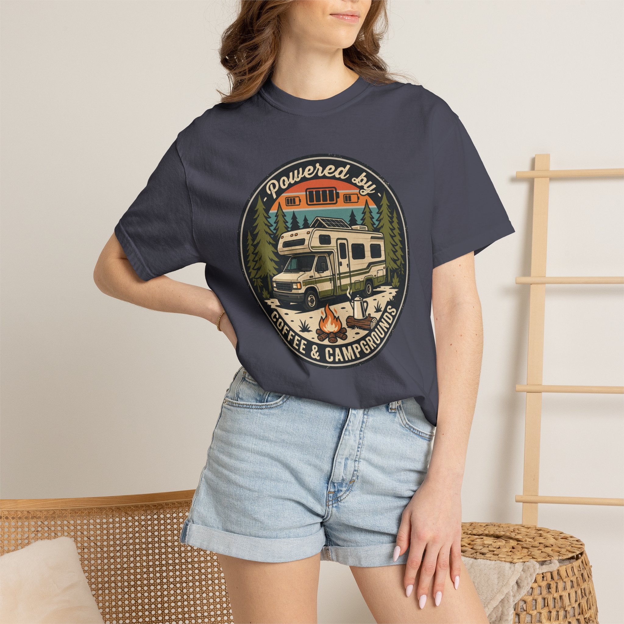 Powered By Coffee and Campgrounds - T-Shirt