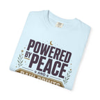Powered By Peace And Paw Prints - T-Shirt