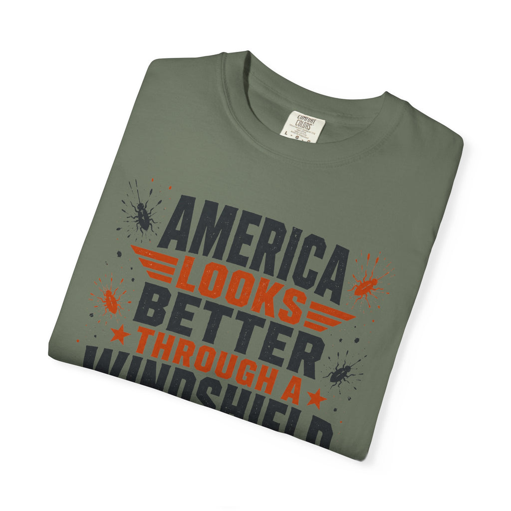 America Looks Better Through A Windshield - T-Shirt
