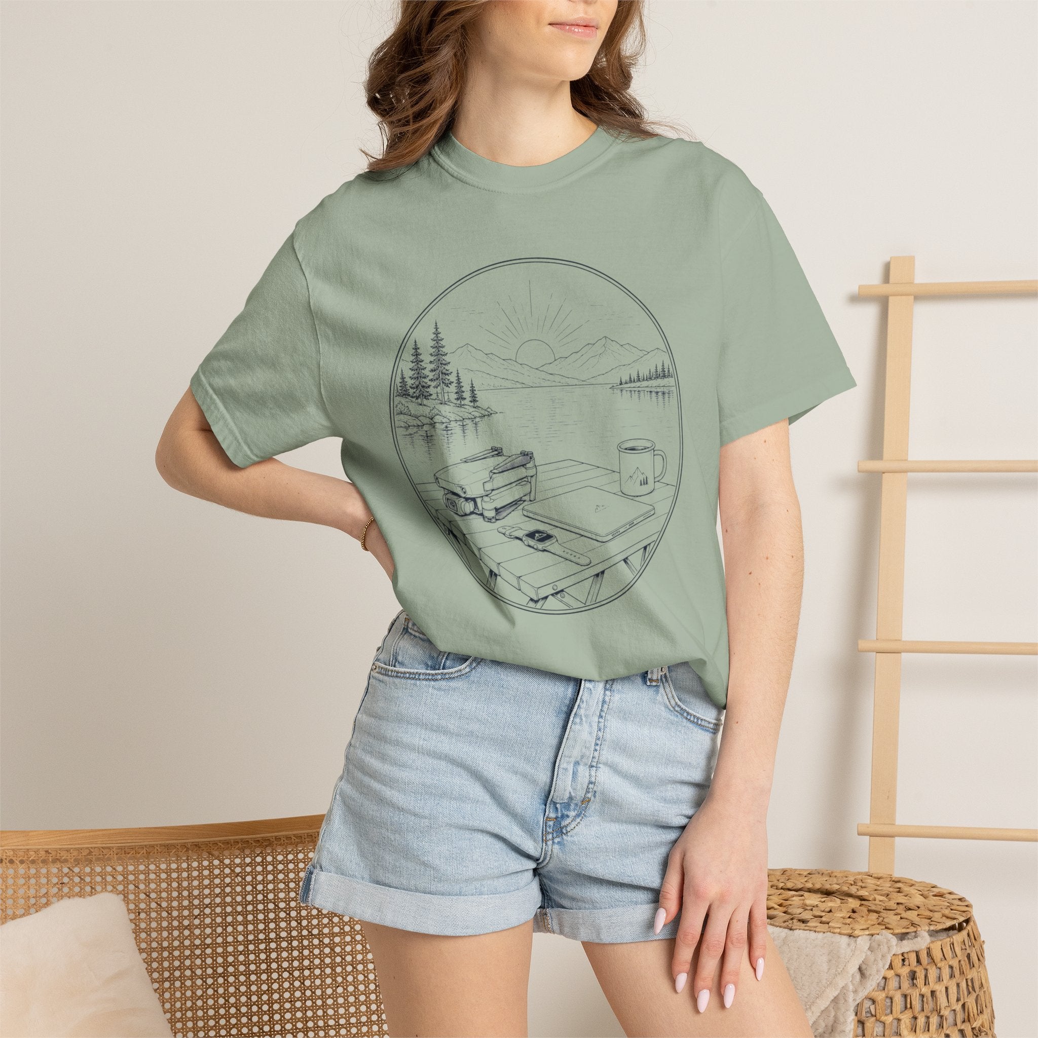 Launch Drone Before Coffee Gets Cold - T-Shirt