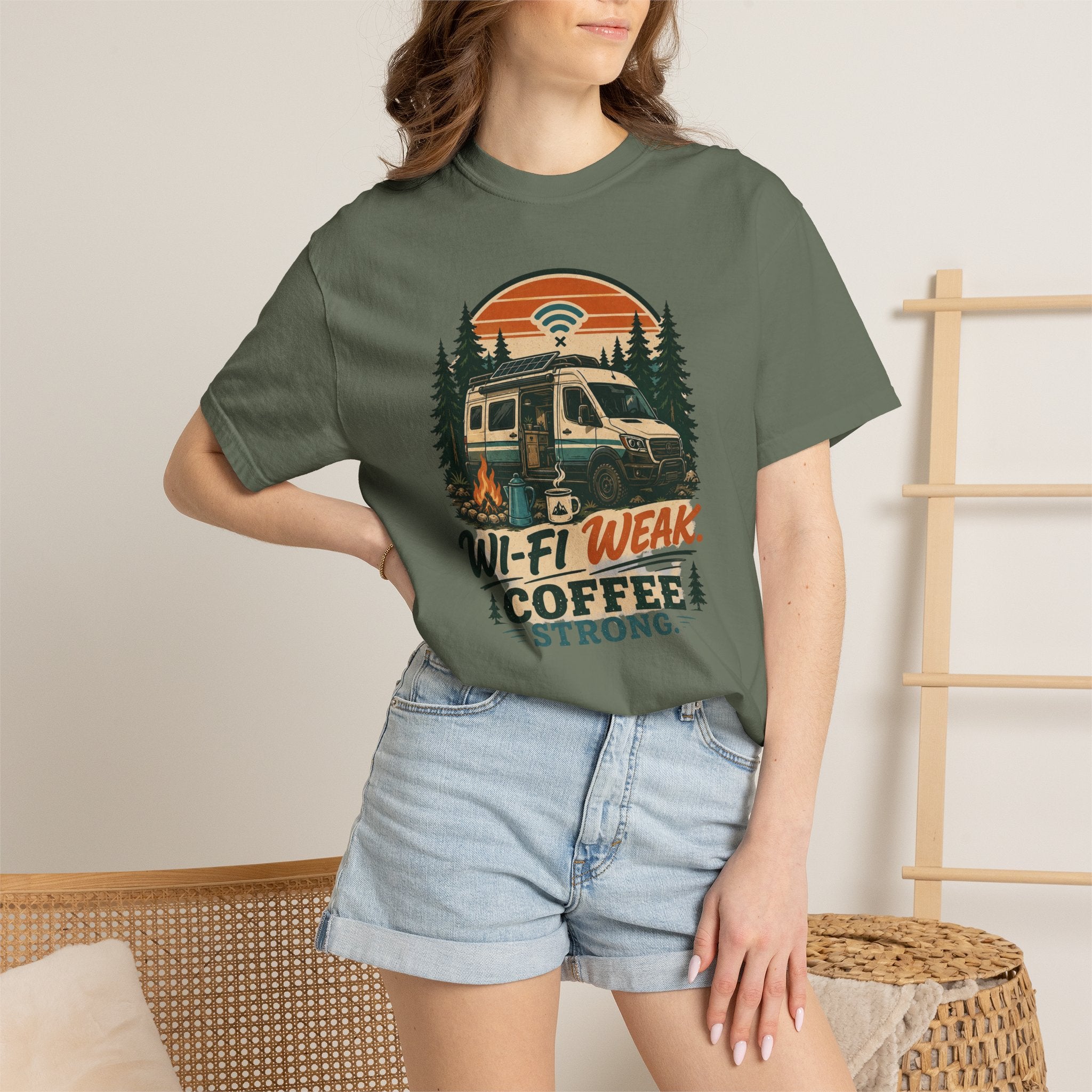 Wifi Weak Coffee Strong - T-Shirt