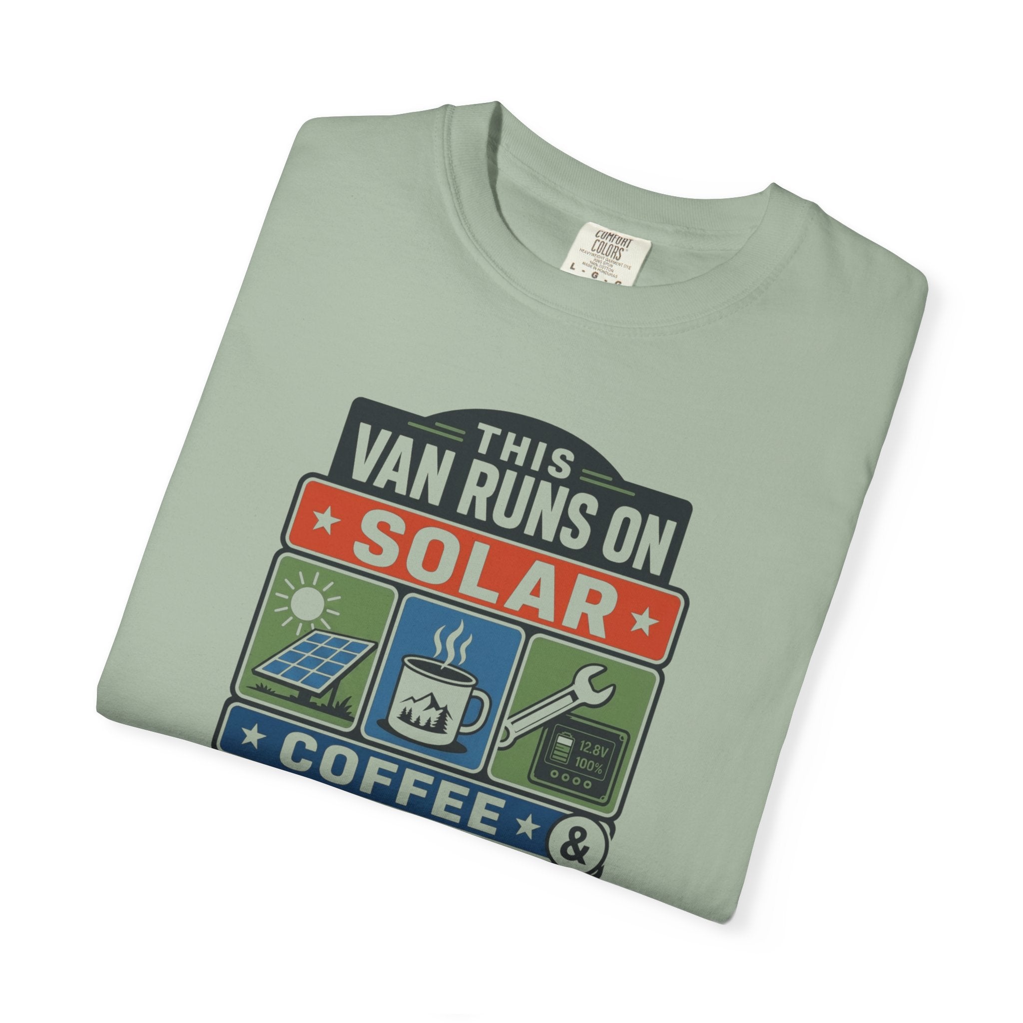 This Van Runs On Solar Coffee And Troubleshooting - T-Shirt