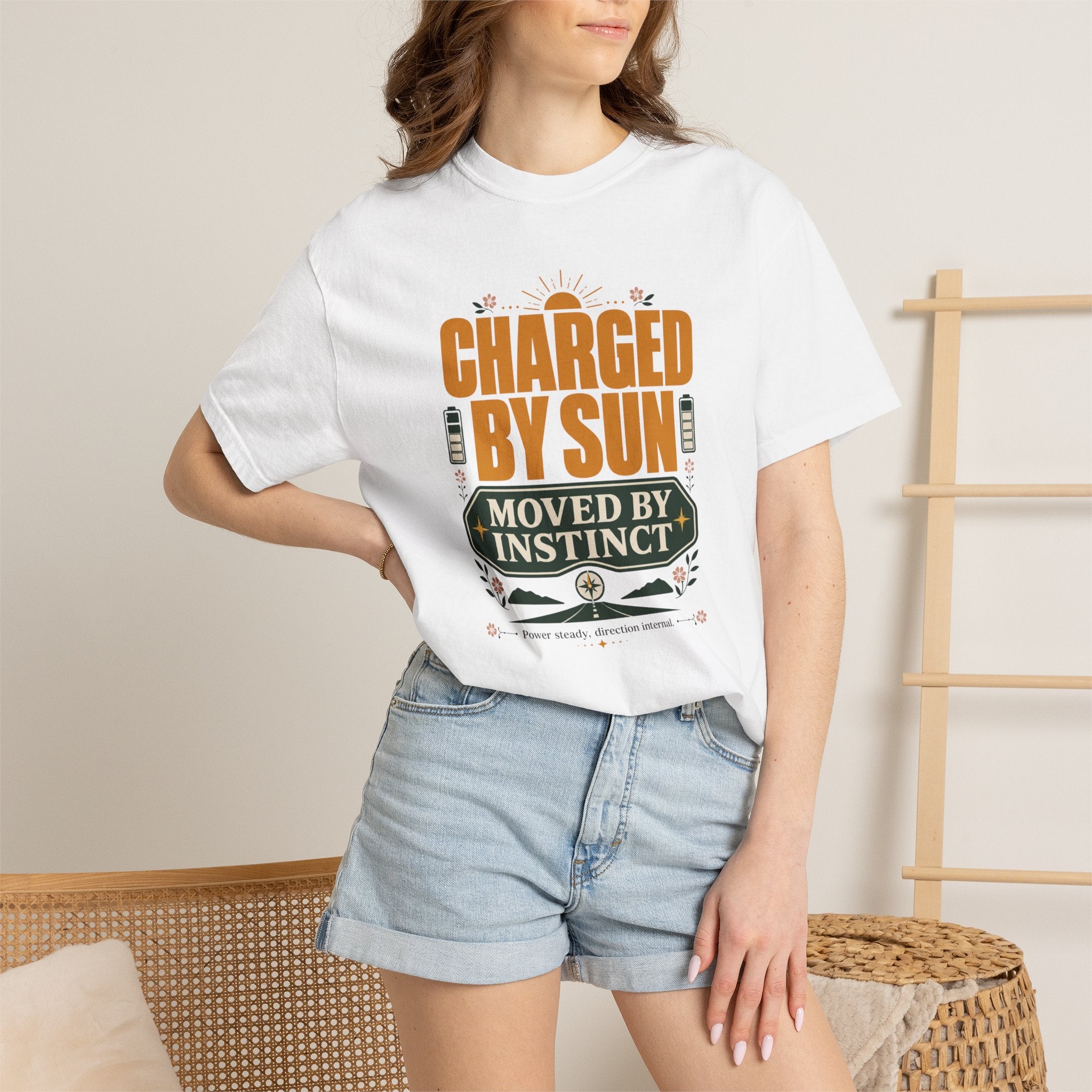 Charged By Sun Moved By Instinct - T-Shirt