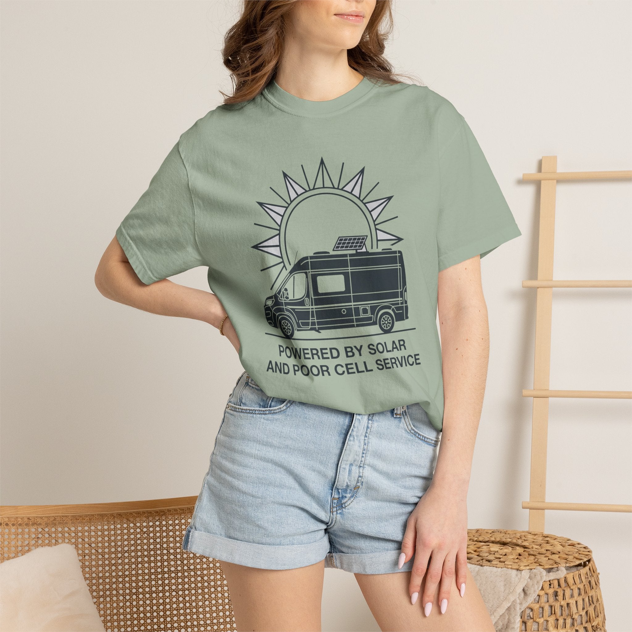 Powered By Solar And Poor Cell Service - T-Shirt