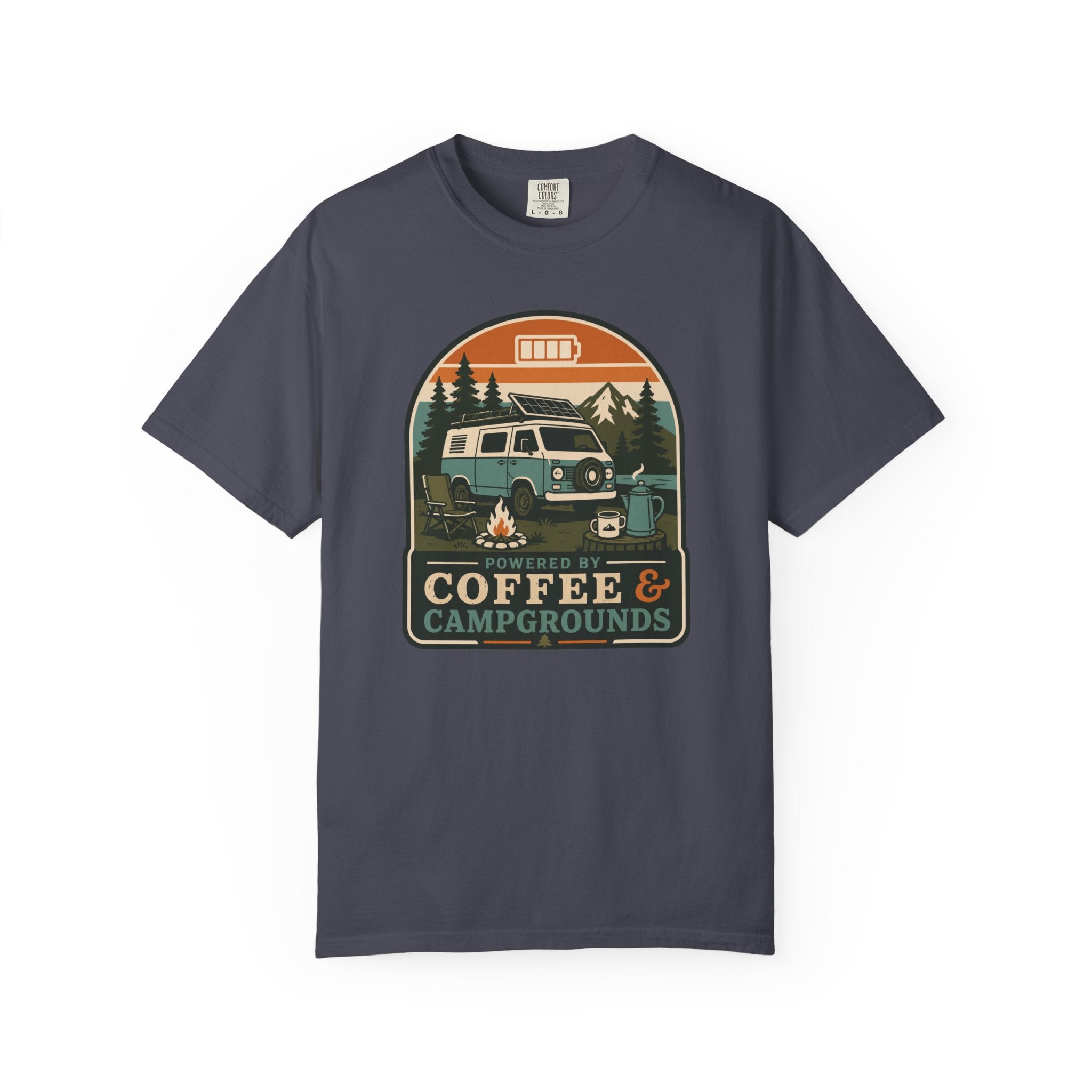 Powered By Coffee and Campgrounds - T-Shirt