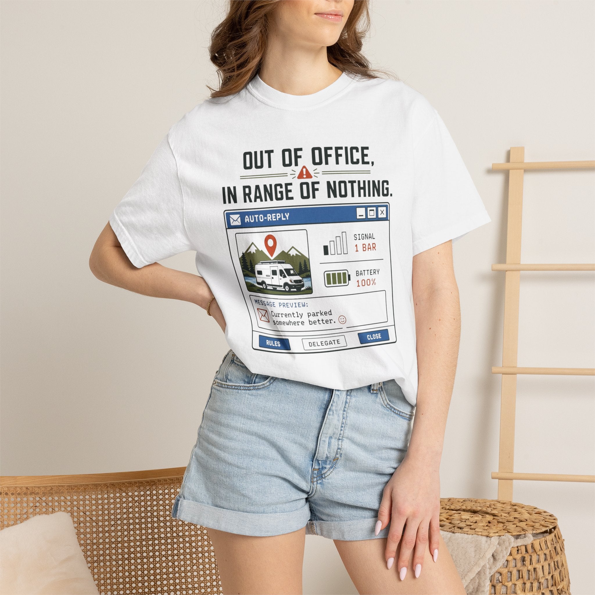 Out Of Office In Range Of Nothing - T-Shirt