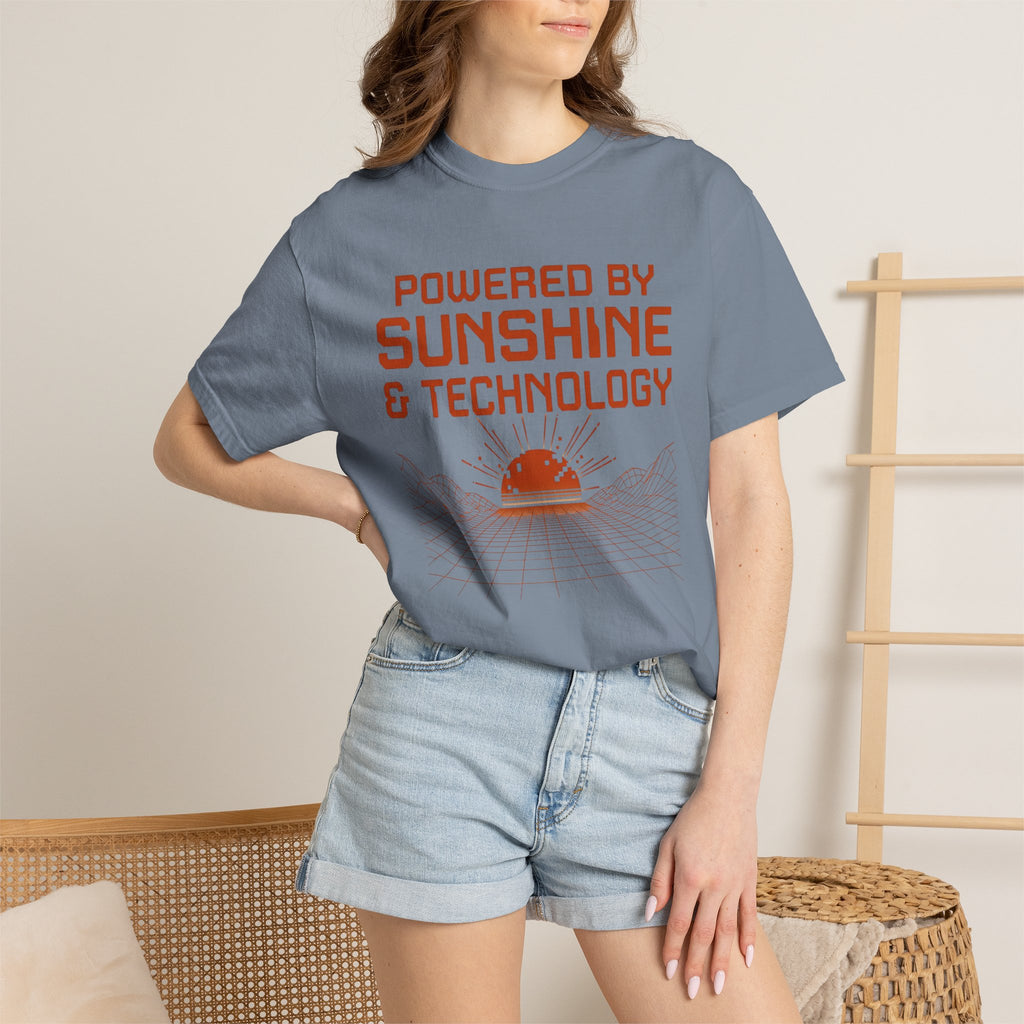 Powered By Sunshine And Technology - T-Shirt