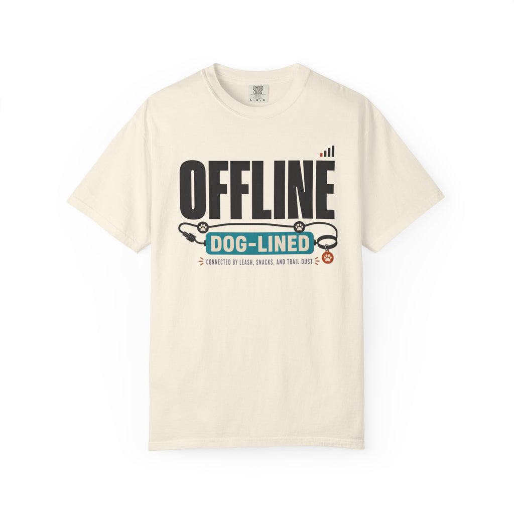 Offline But Dog Lined - T-Shirt
