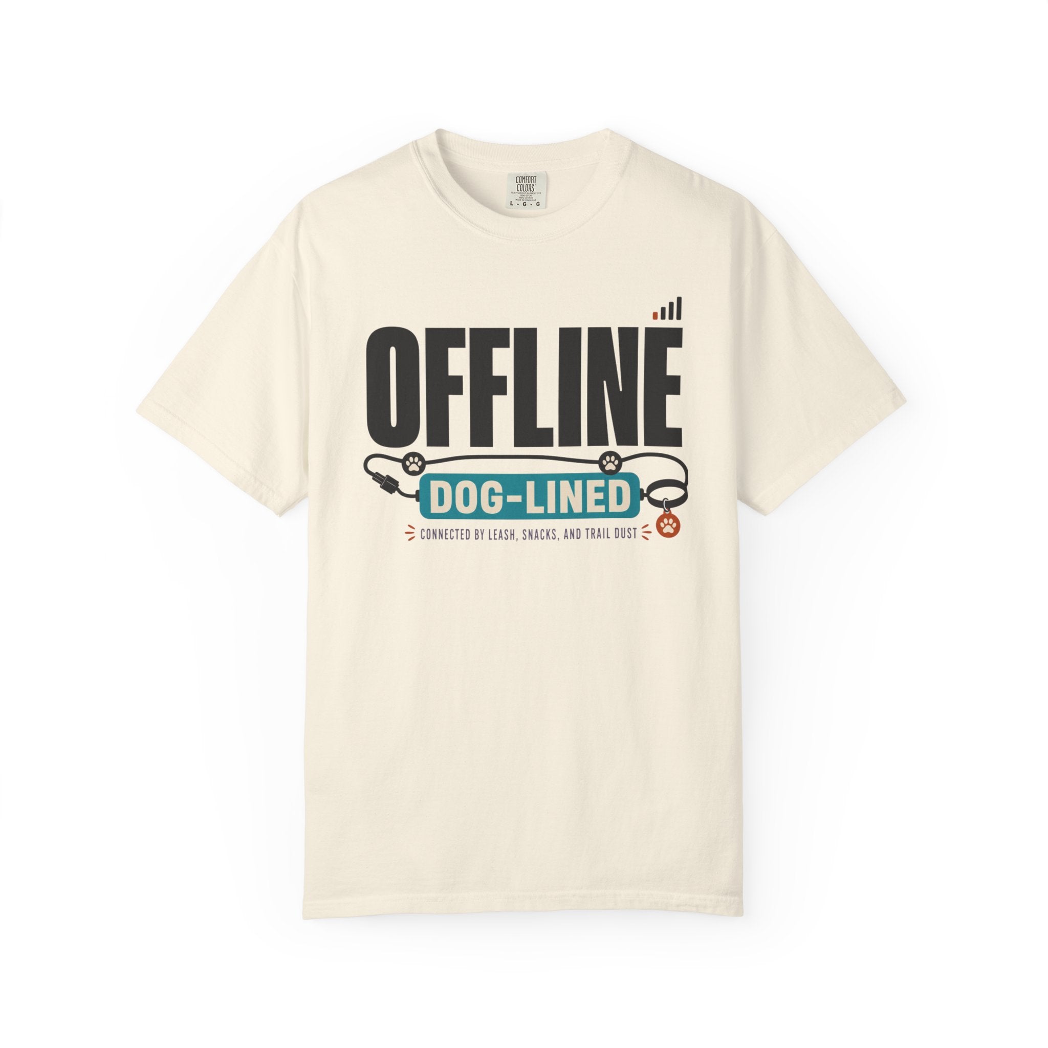 Offline But Dog Lined - T-Shirt