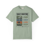 Daily Routine Park Check Charge Roam - T-Shirt