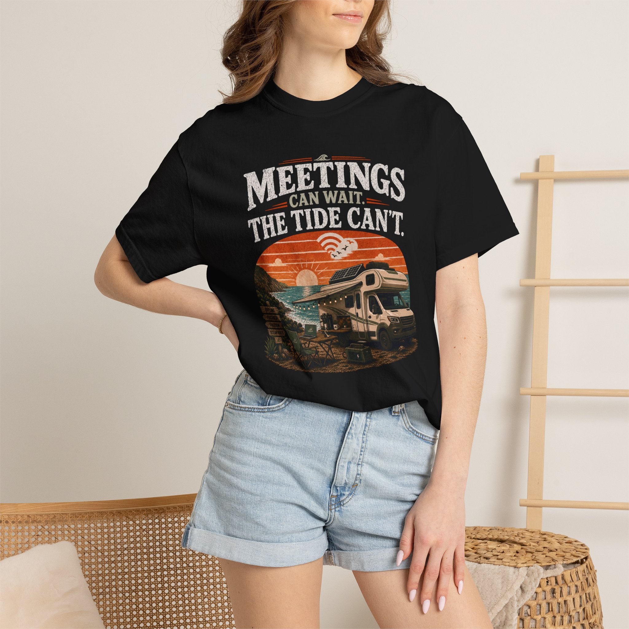 Meetings Can Wait The Tide Can't - T-Shirt